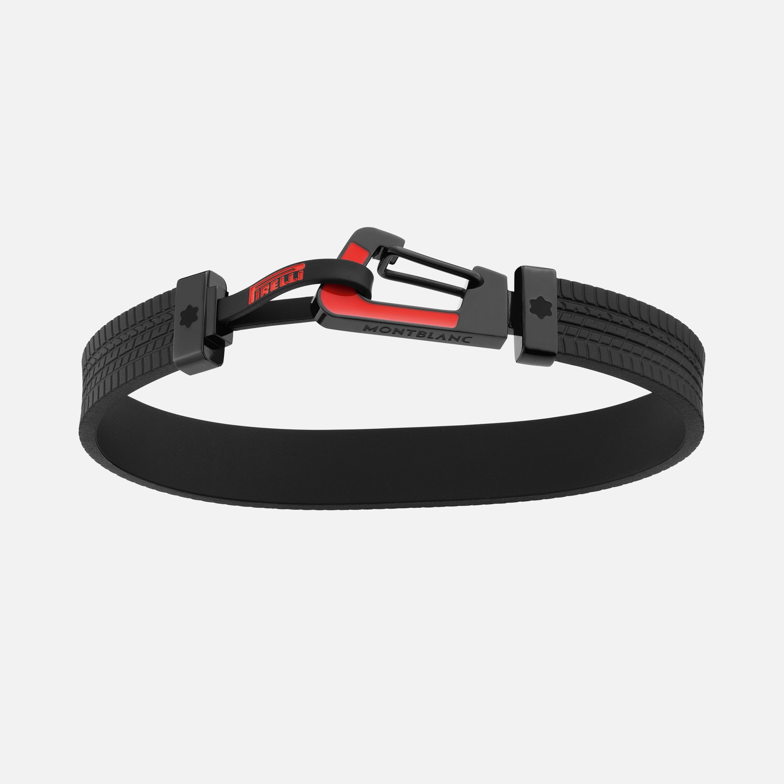 Montblanc Meisterstück Great Masters Pirelli Bracelet in Rubber and Steel with Red Lacquer - 1