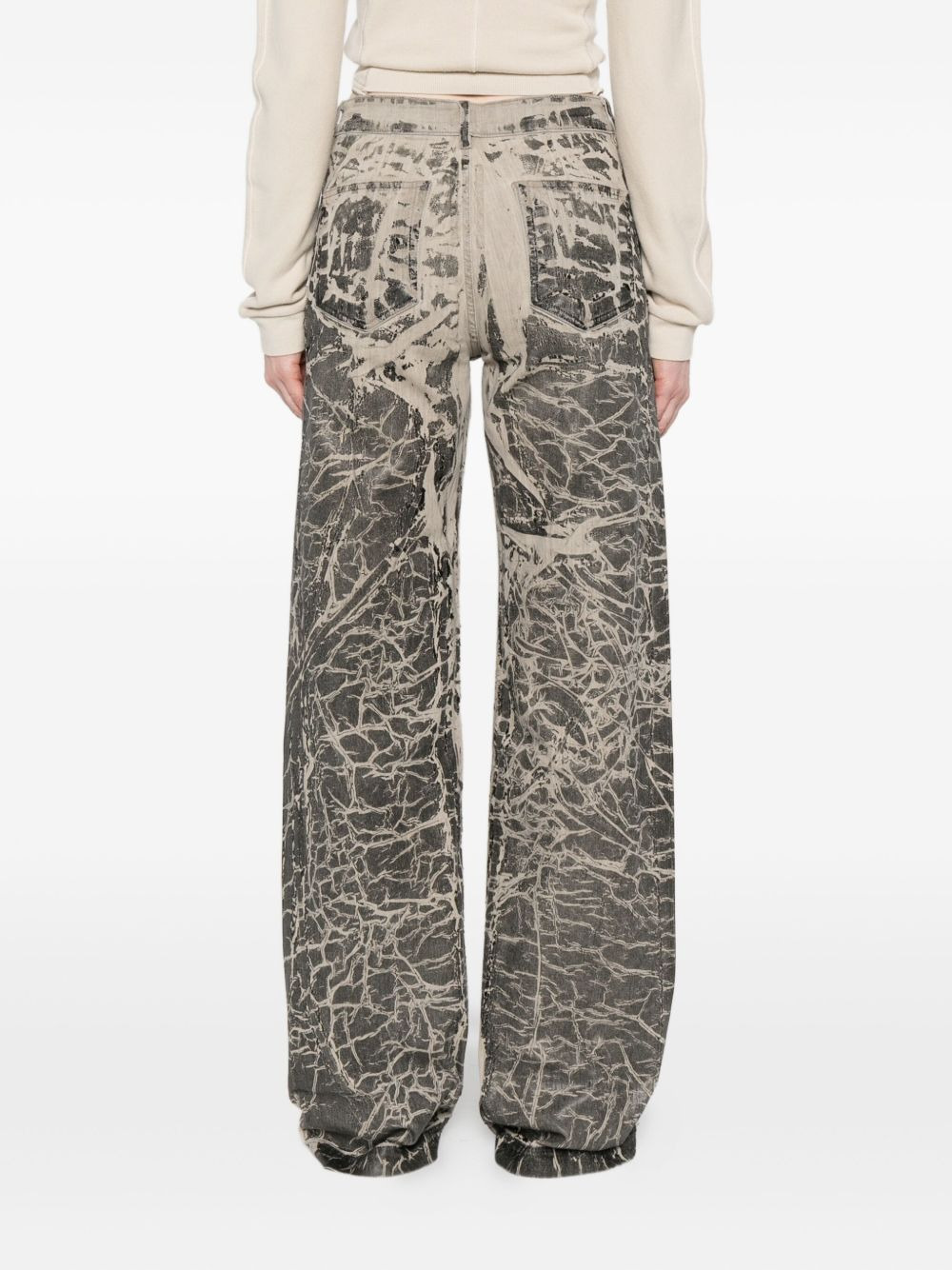crackle-print jeans - 4