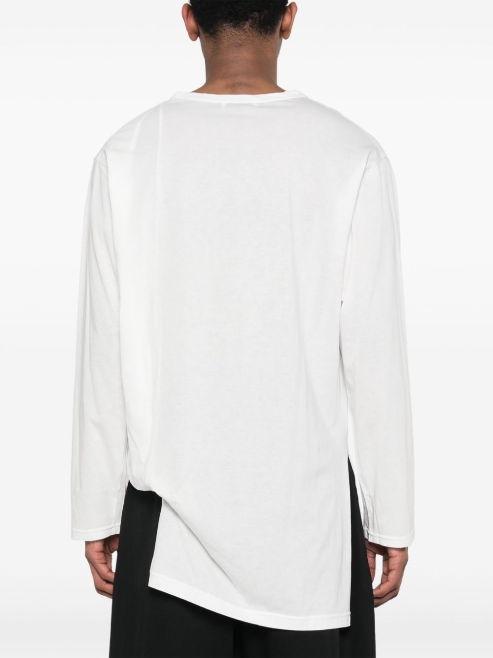 asymmetric cotton T-shirt - 4
