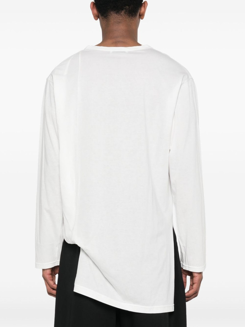 asymmetric cotton T-shirt 4