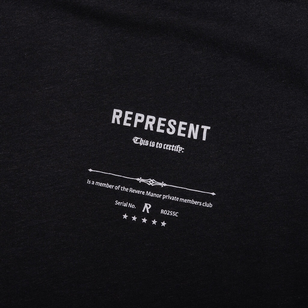 REVERE MANOR T-SHIRT - STAINED BLACK - 7
