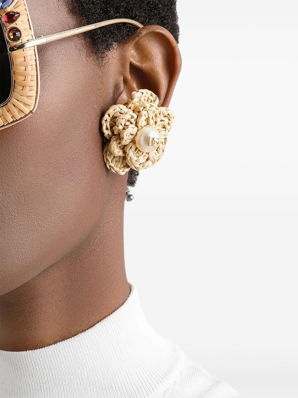 flower-detailing earrings - 2