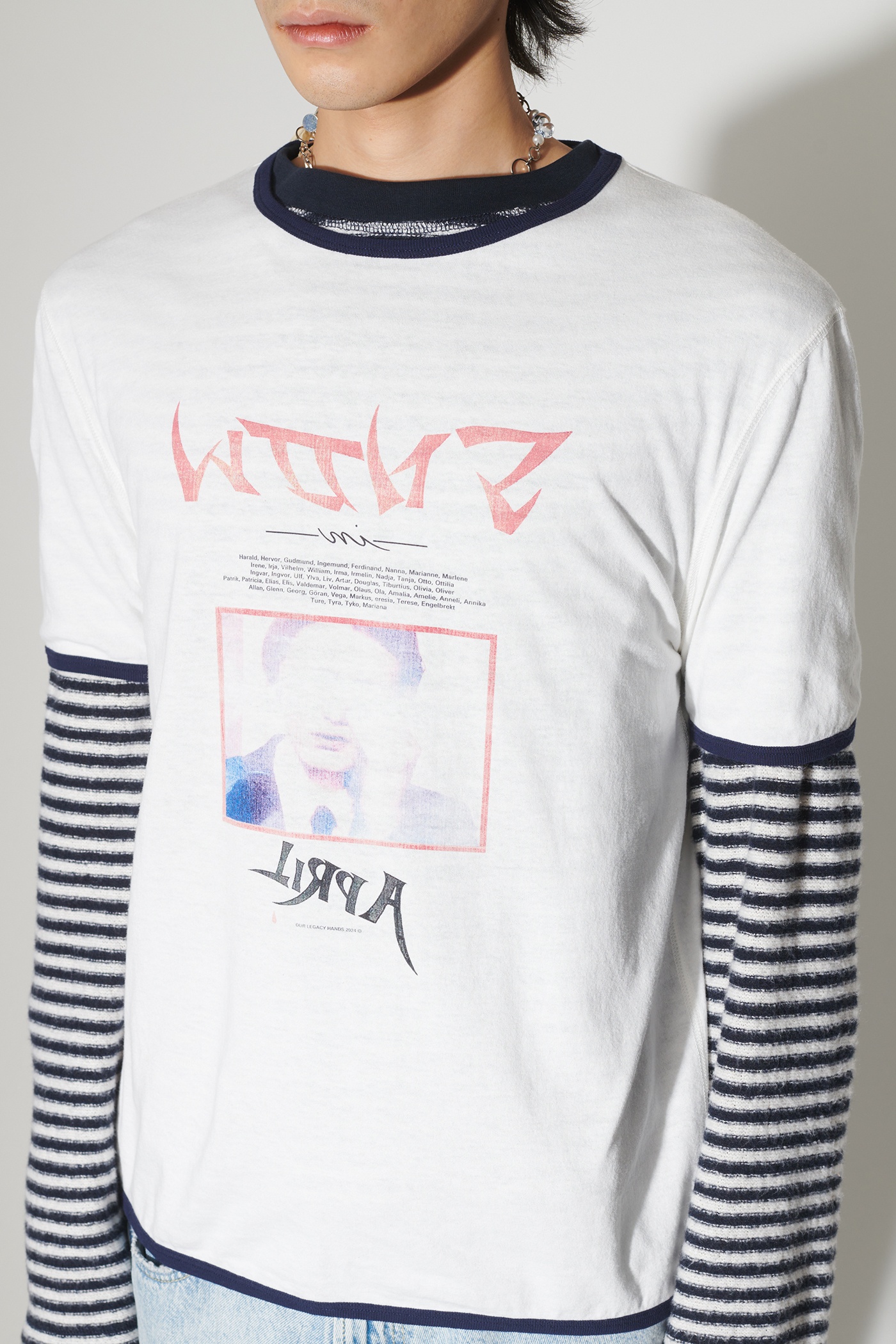 Our Legacy Tanker T-Shirt in Snow Shigatsu Print | REVERSIBLE