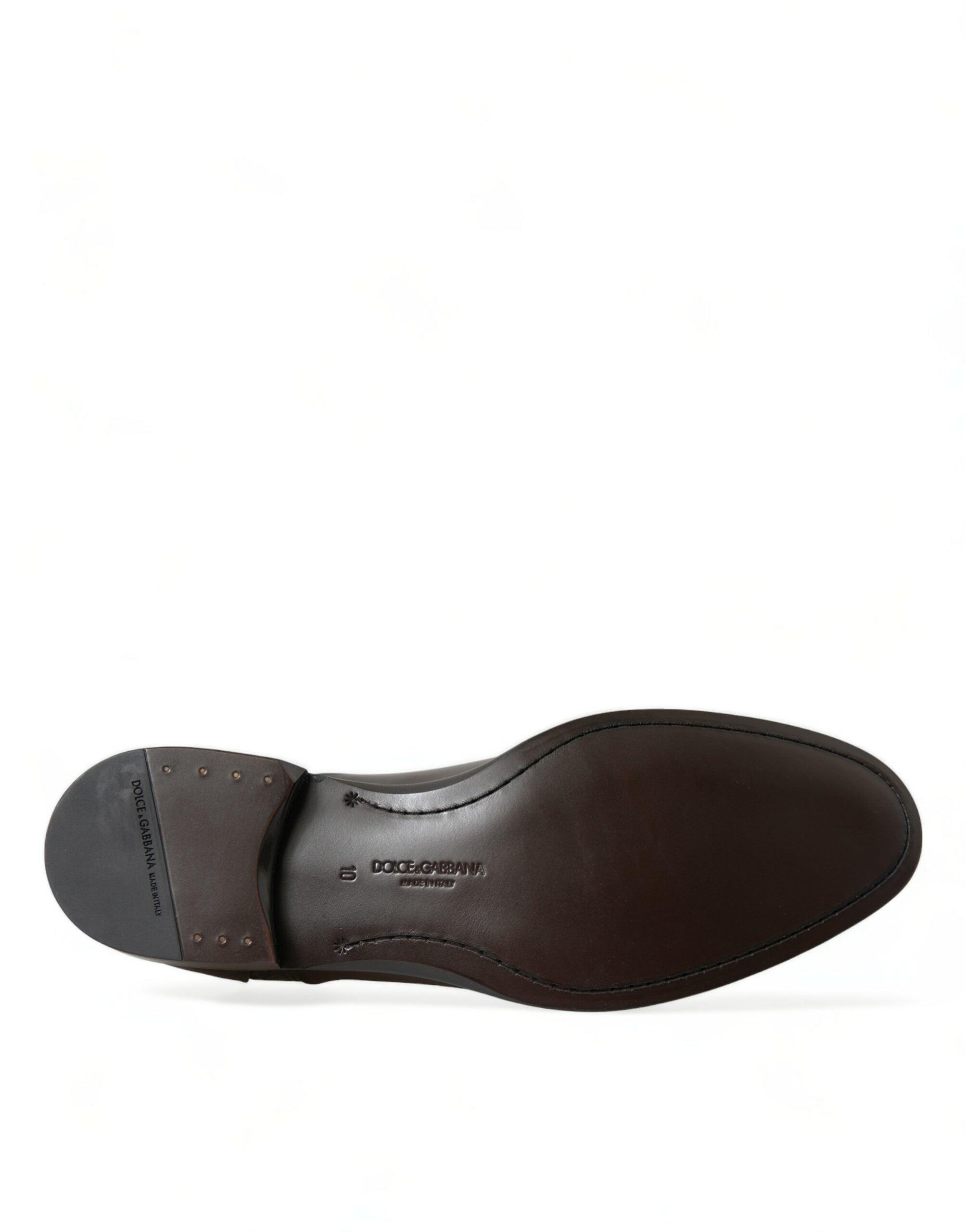 Dolce & Gabbana Brown Exotic Leather Formal Men Dress Shoes - 6