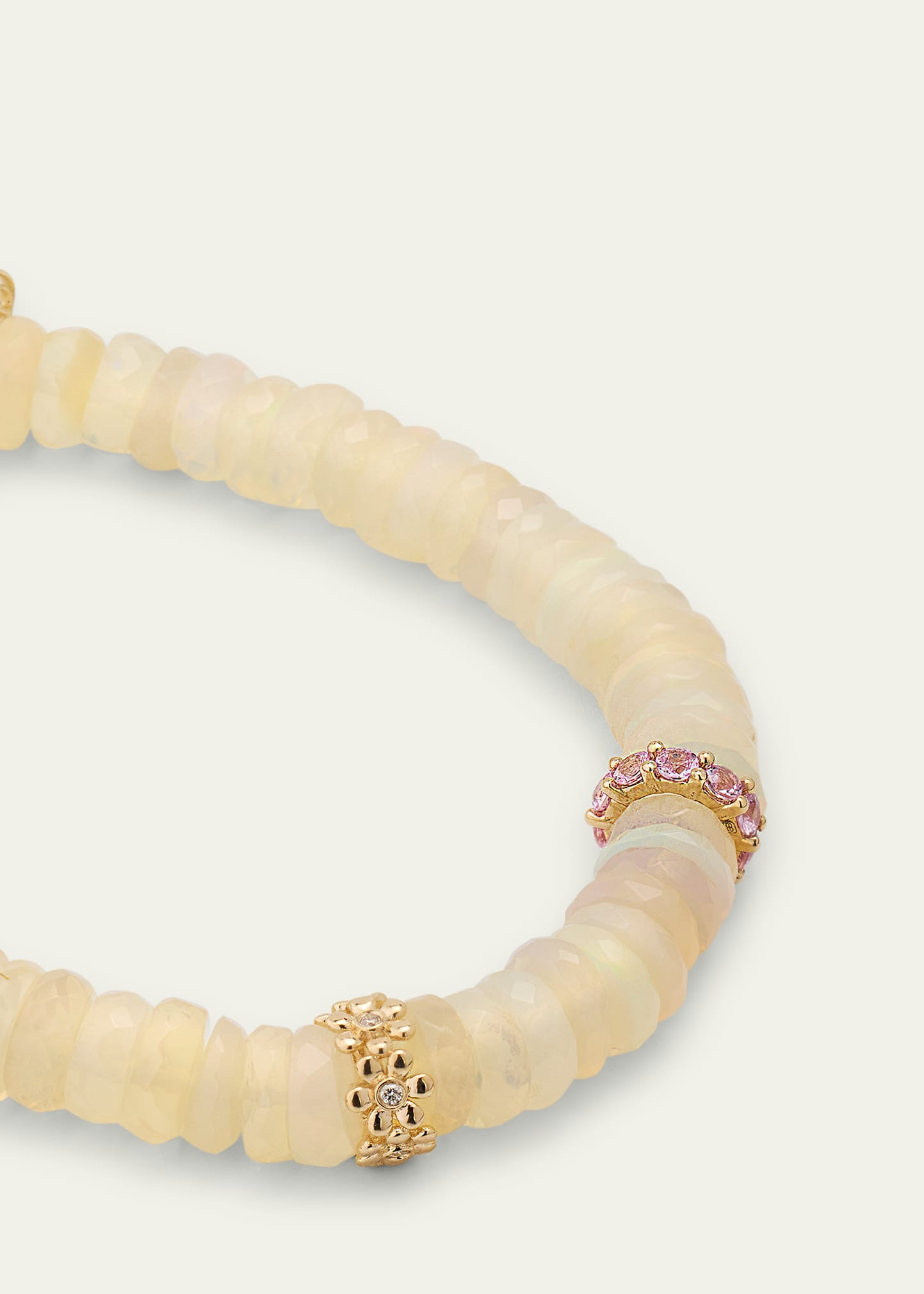 Cocktail Daisy Rondelle on Ethiopian Beaded Bracelet - 3