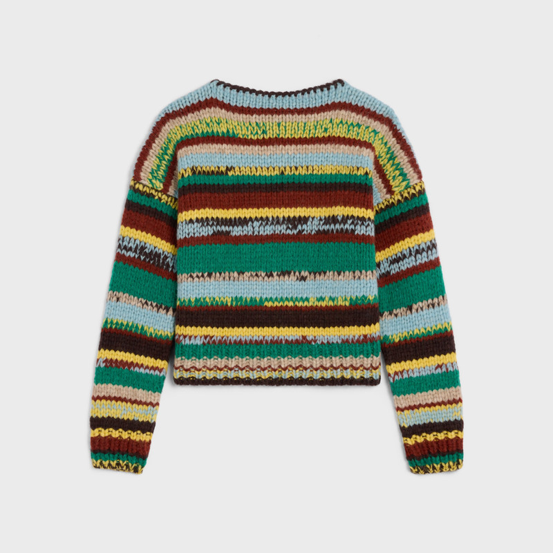 CELINE crewneck sweater IN MOULINE ALPACA AND WOOL outlook