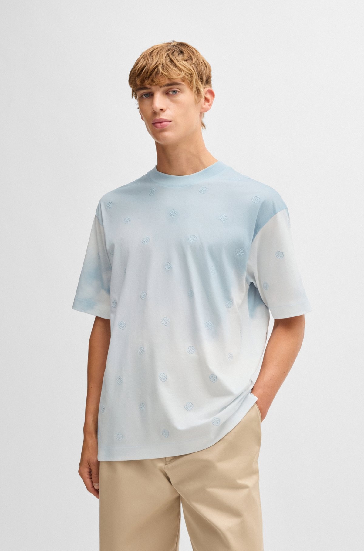 CLOUD-ARTWORK T-SHIRT WITH DOUBLE B MONOGRAMS - 2