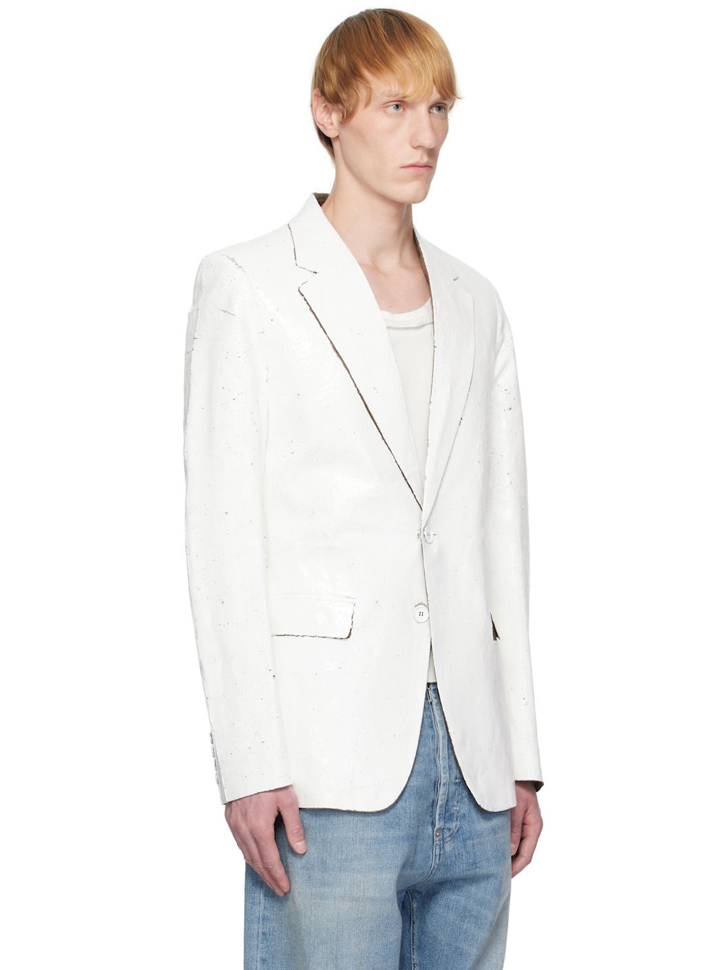 White Painted Blazer - 2