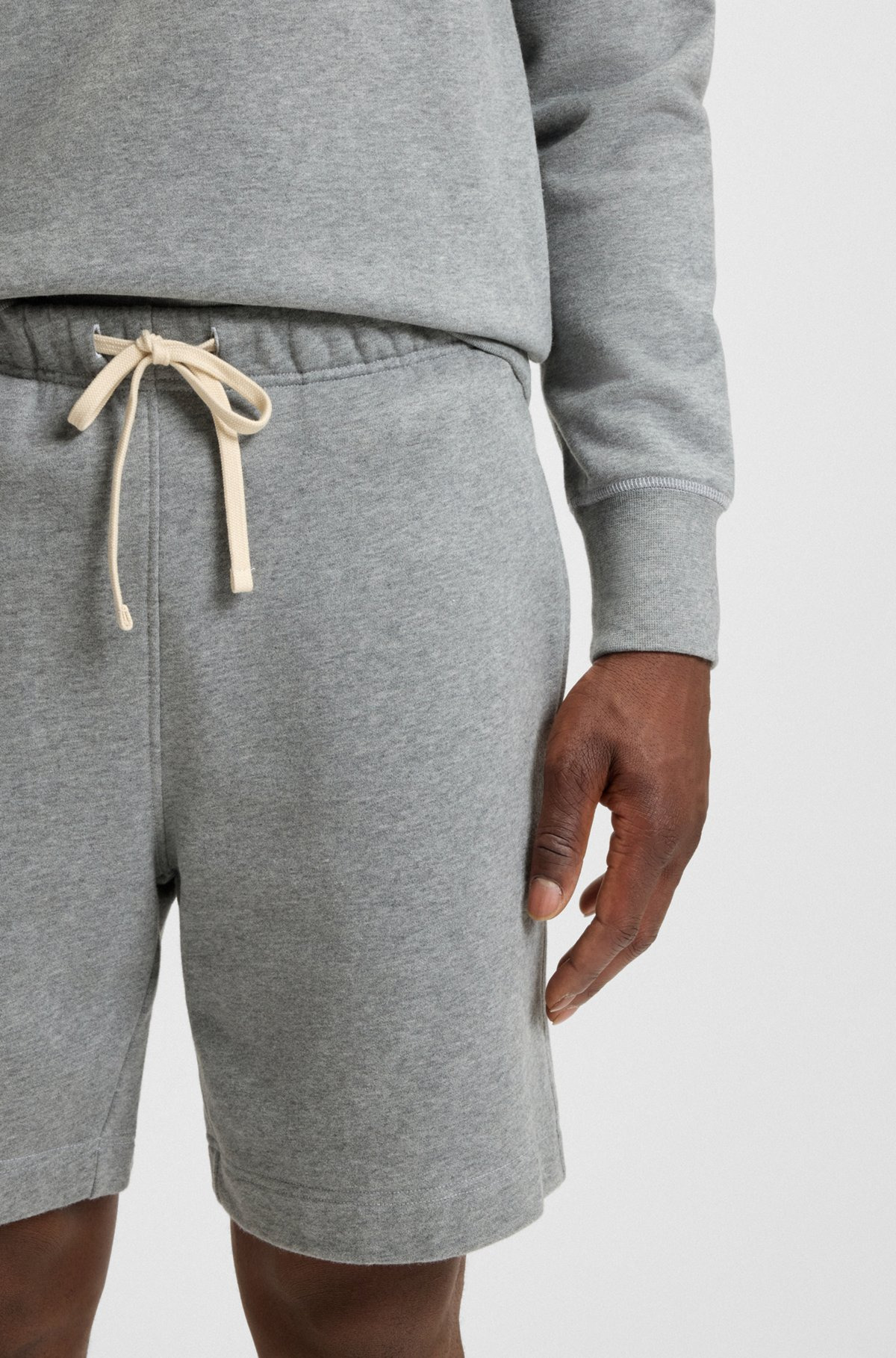 BECKHAM X BOSS OVERSIZED-FIT SHORTS IN COTTON TERRY - 3