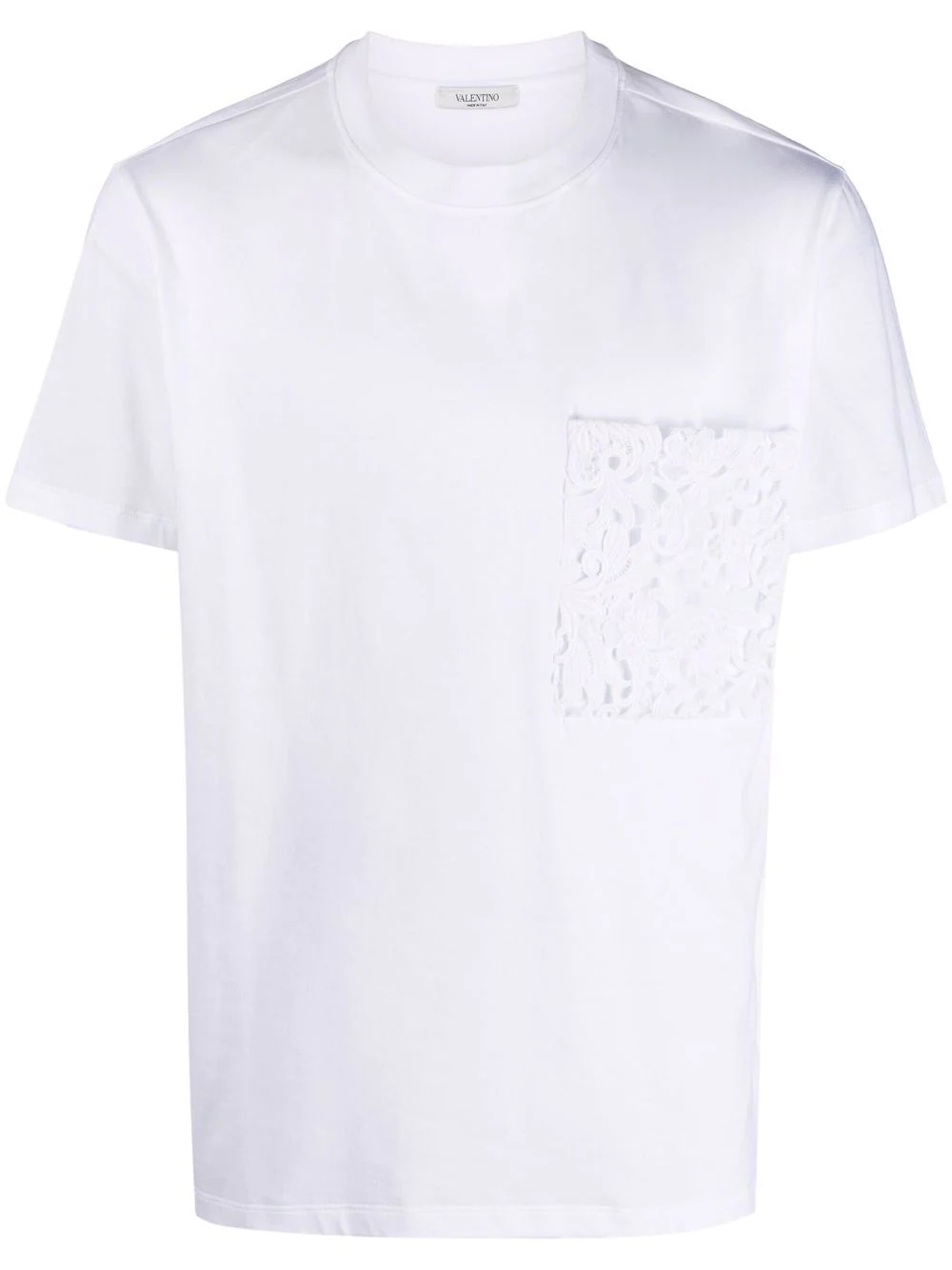 lace pouch pocket T-shirt - 1