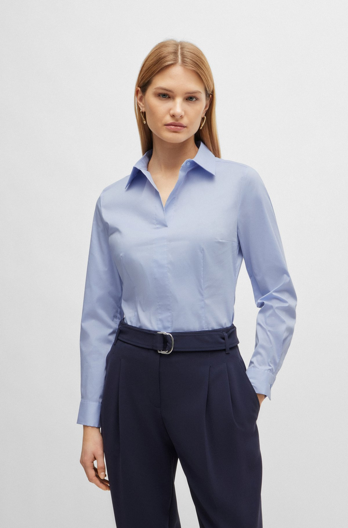 SLIM-FIT BLAZER IN A STRETCH COTTON - 2