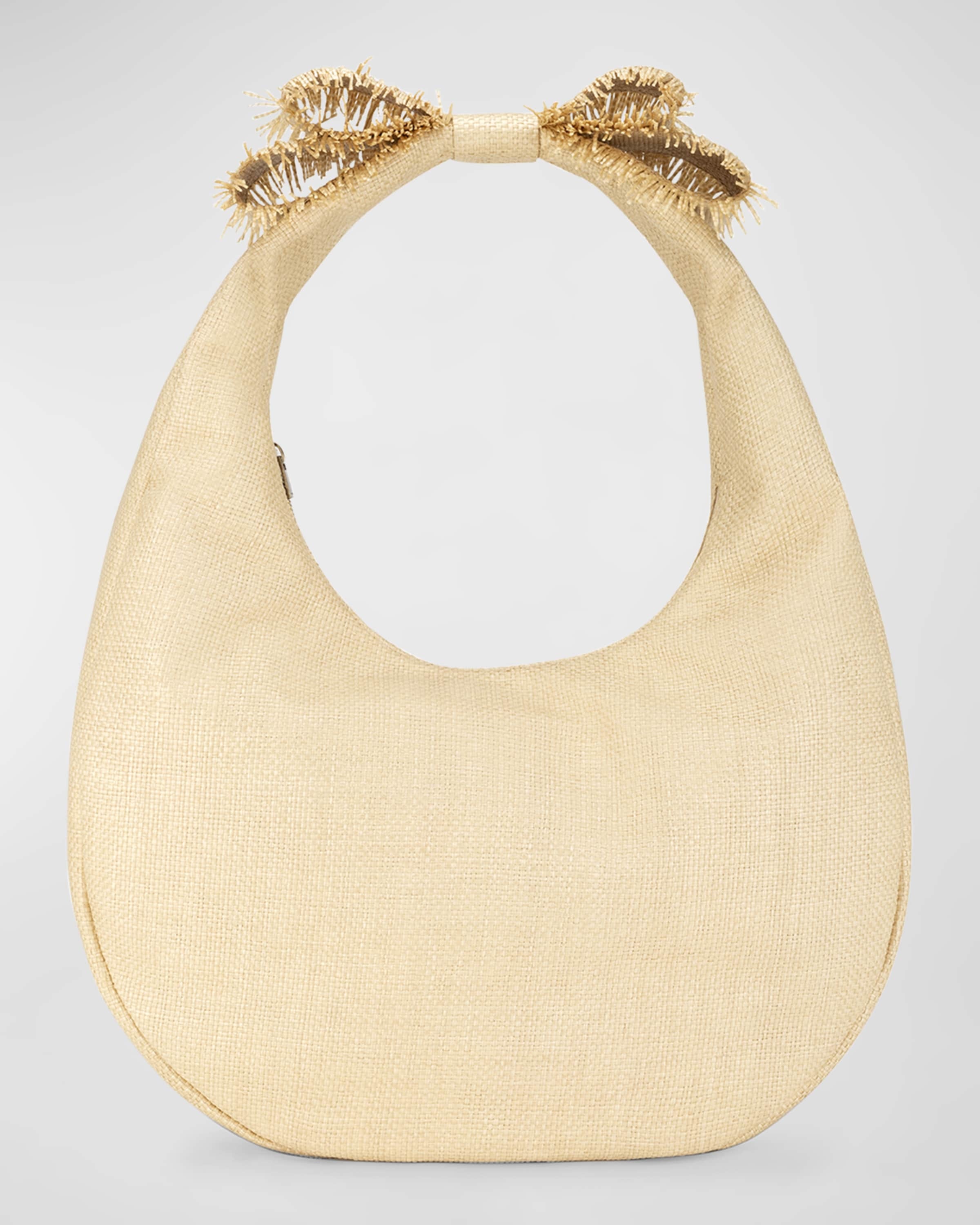 Bow Raffia Top-Handle Bag - 1