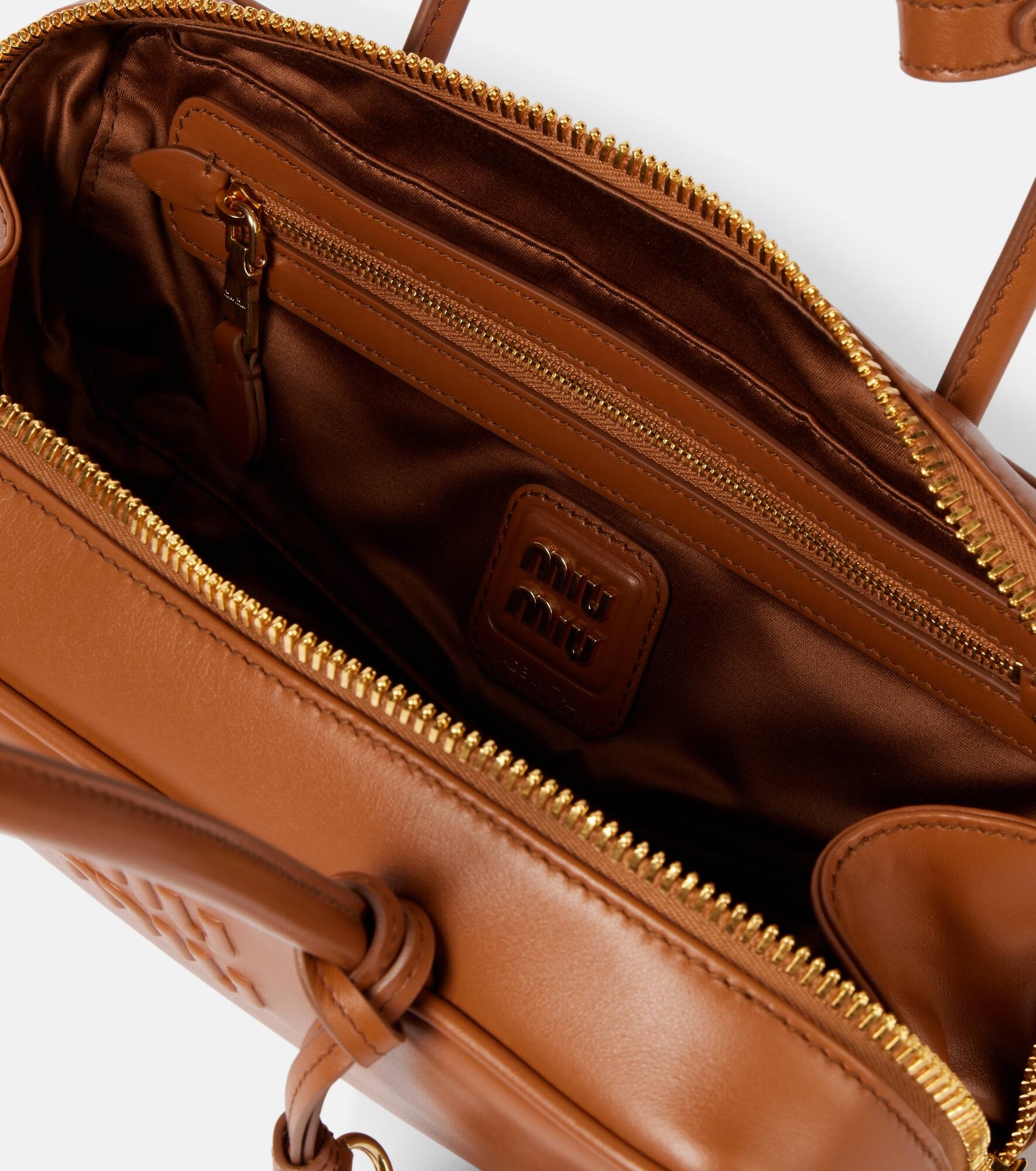 Beau logo embossed leather tote bag - 3