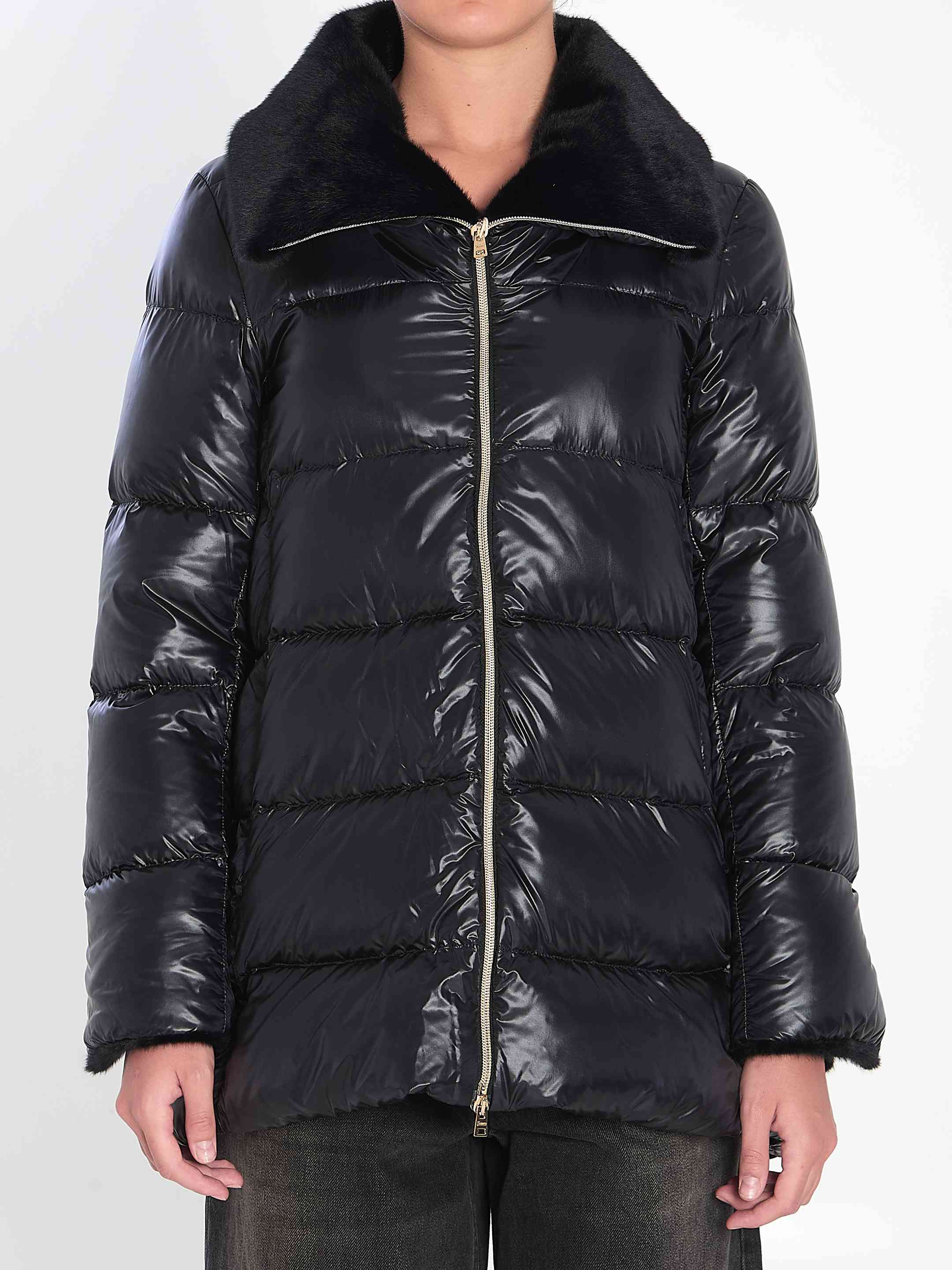 Herno Women Light Puffer With Collar Fur - 1