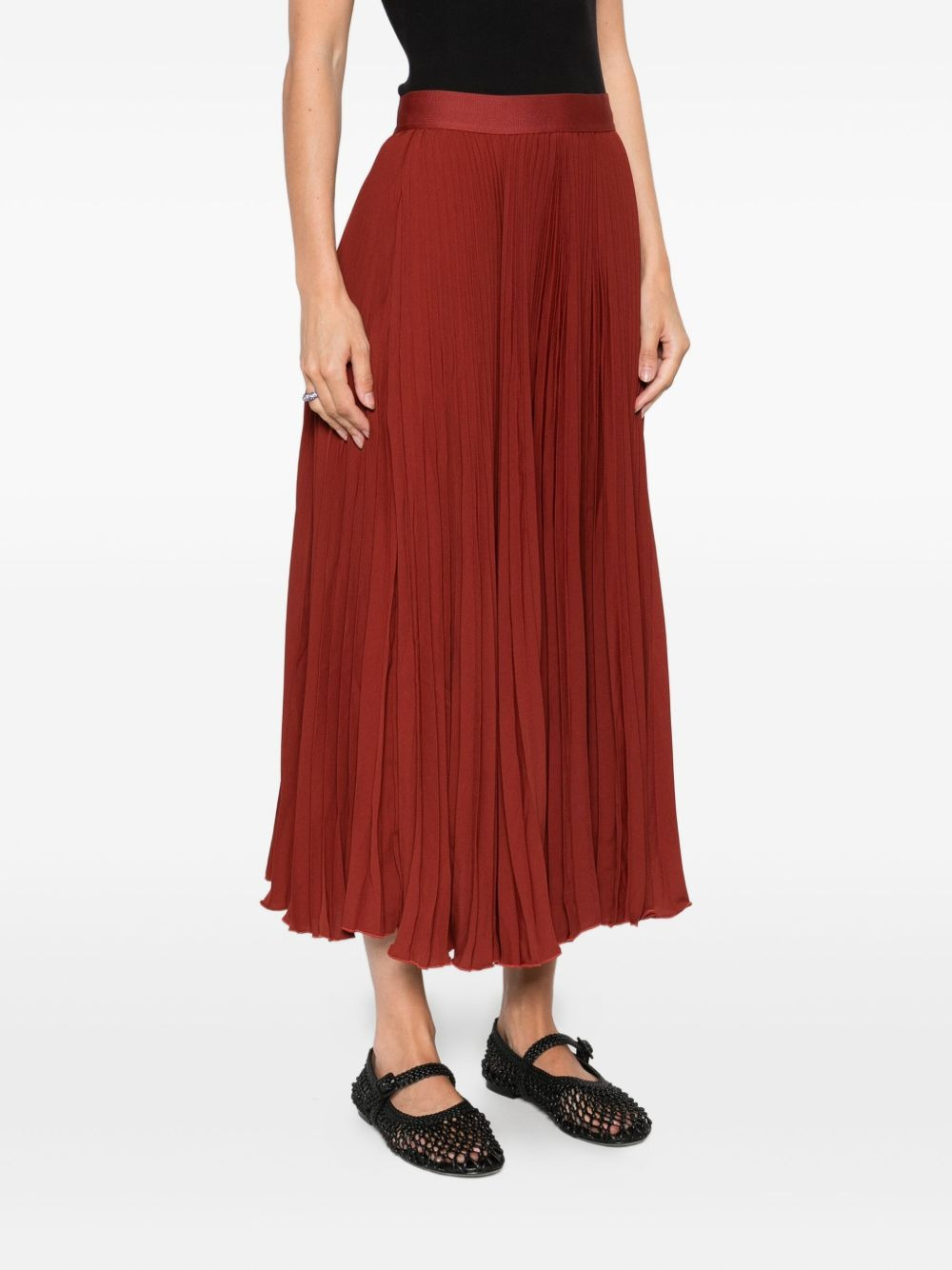 pleated midi skirt - 3