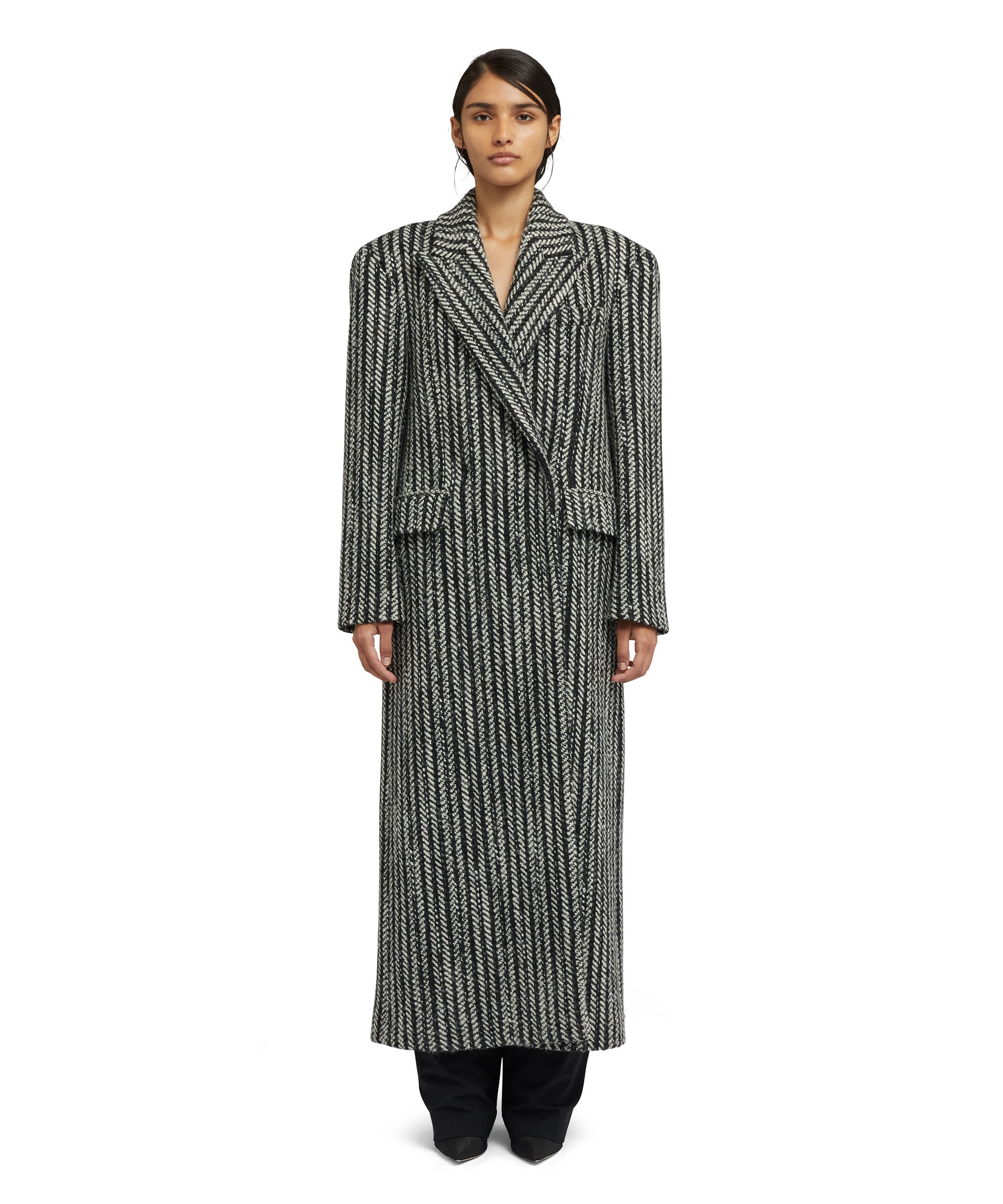 Blended wool "Herringbone Wool felt" coat - 2