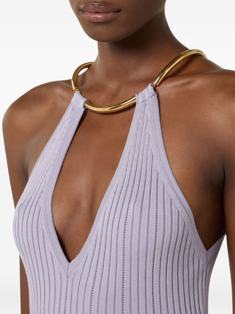 ring V-neck midi dress 4