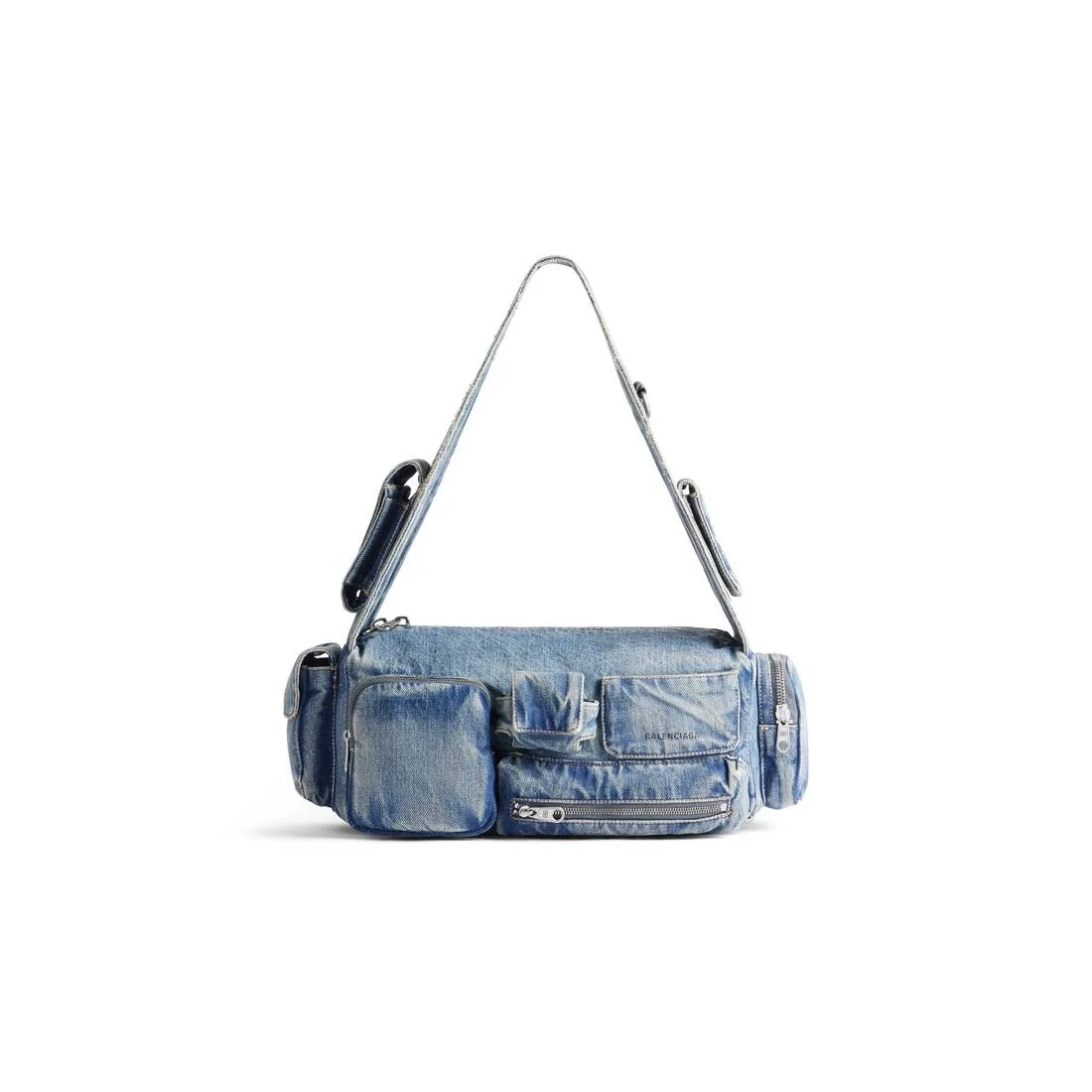 Men's Superbusy Small Sling Bag Denim in Blue - 1
