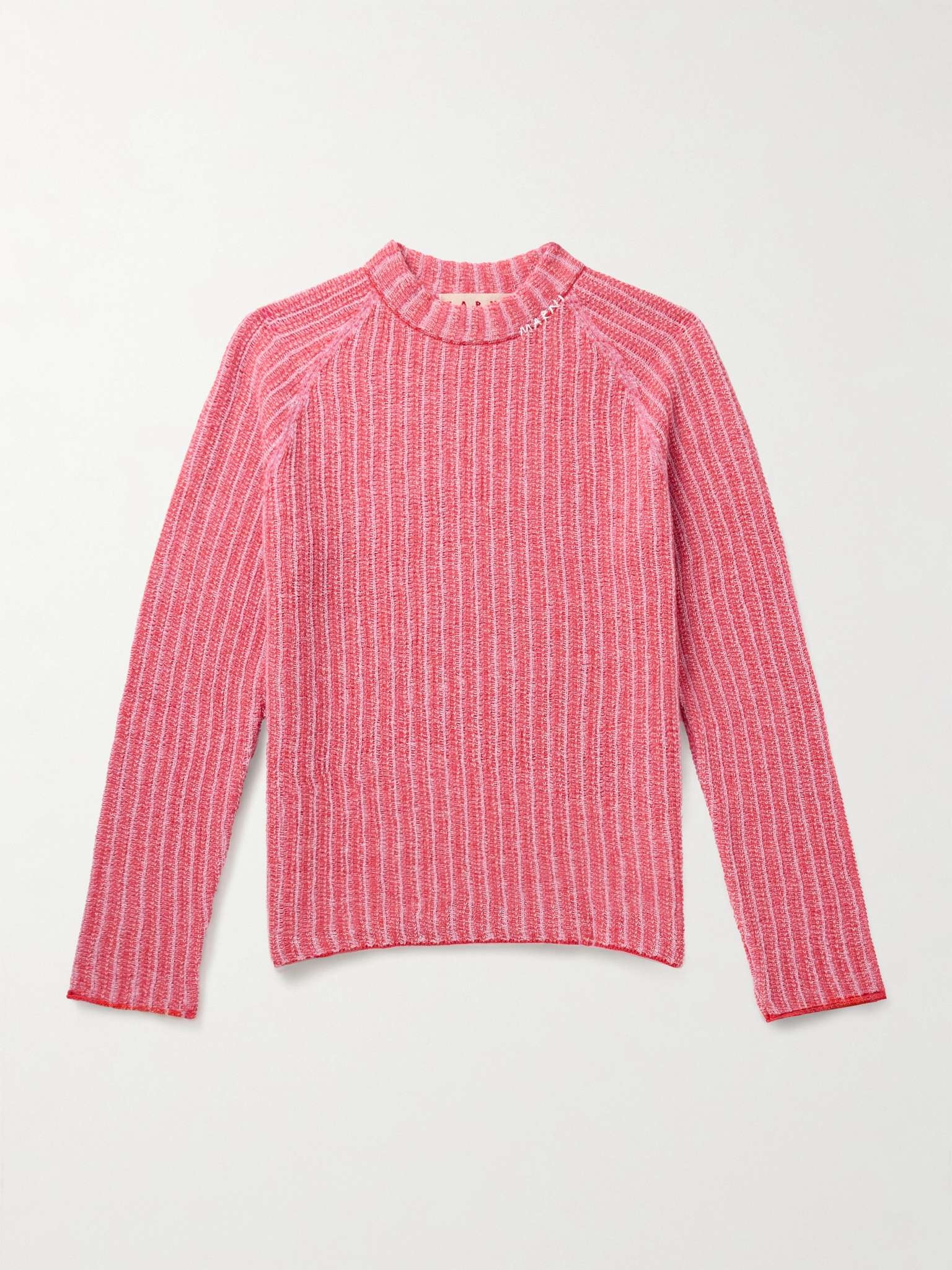 Ribbed Virgin Wool and Cashmere-Blend Sweater - 1