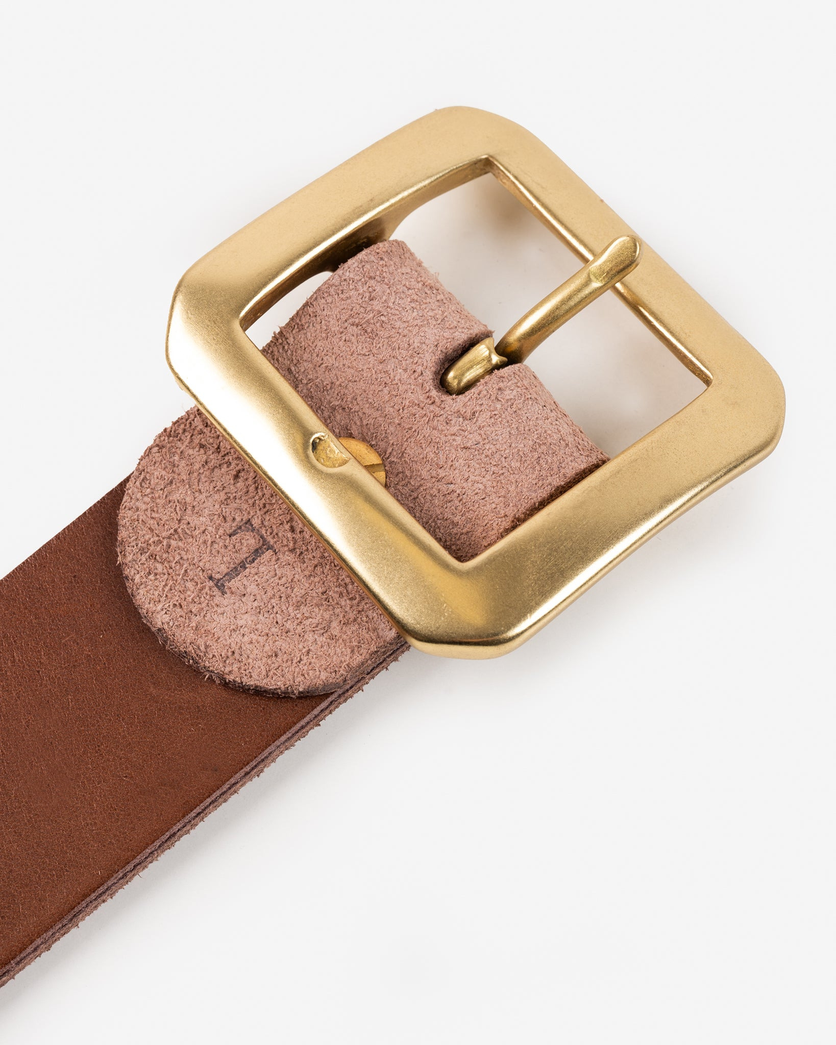 OGL-BELT-RO-SPGAR-BRN OGL Single Prong Garrison Buckle Leather Belt - Rough Out Brown - 3