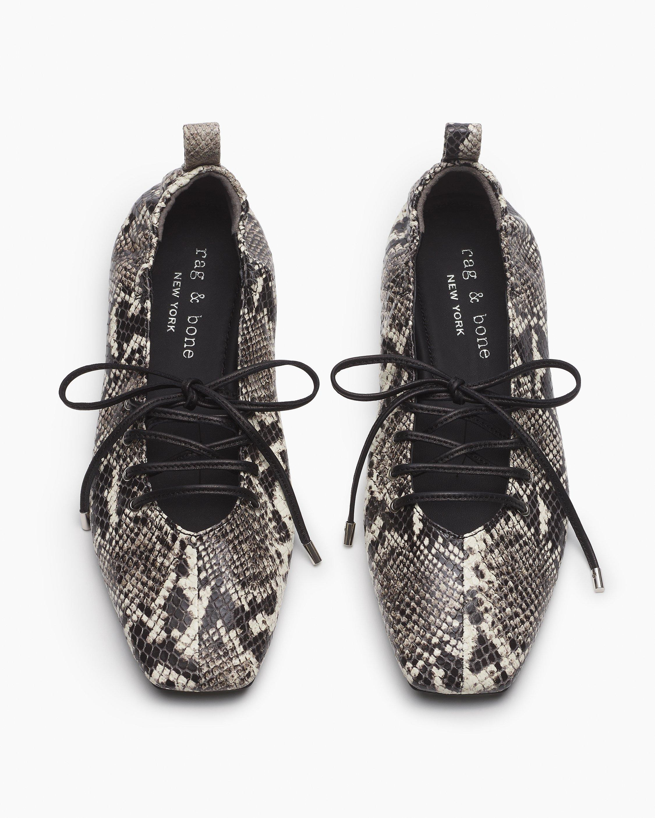 Sophia Embossed Leather Ballet Flats - 5