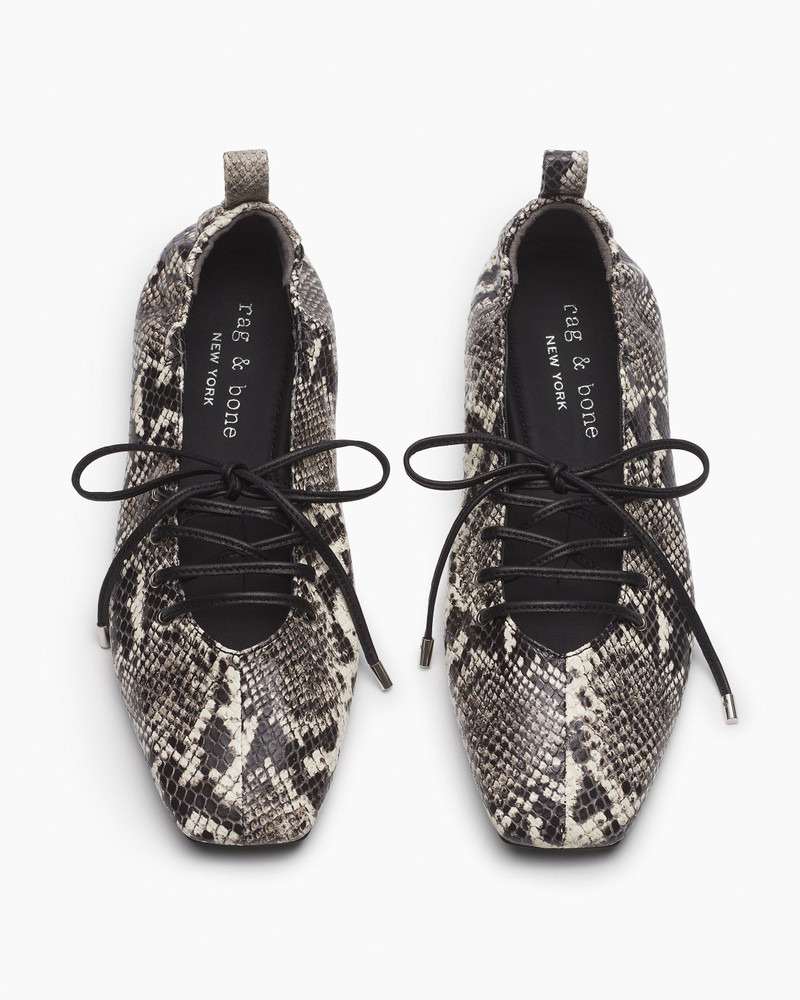 Sophia Embossed Leather Ballet Flats 5