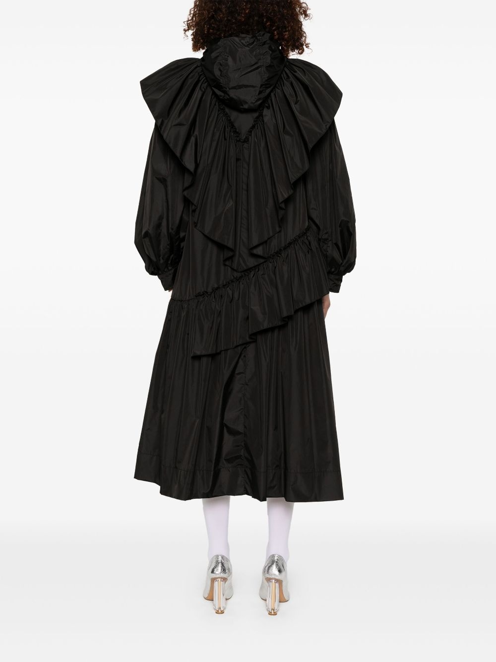 ruffle-detail coat - 4