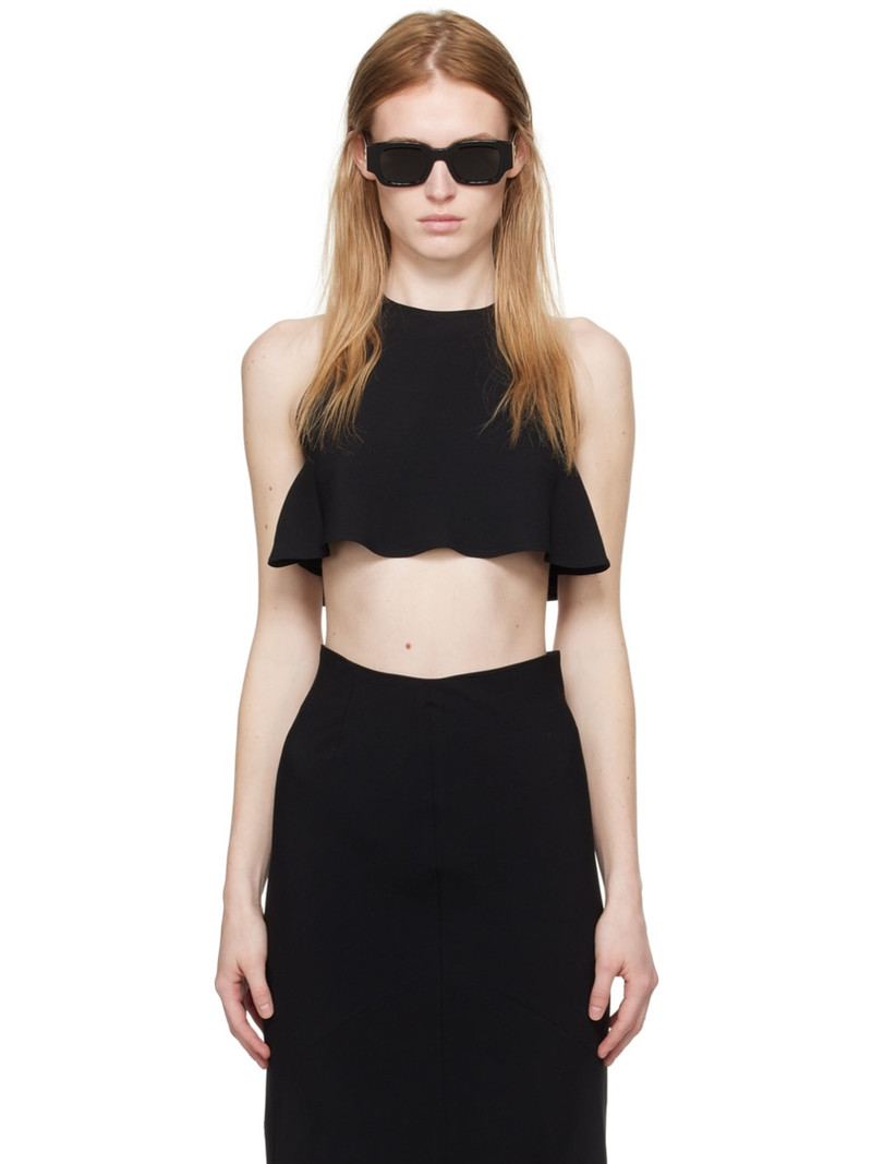 Black Cropped Tank Top 1