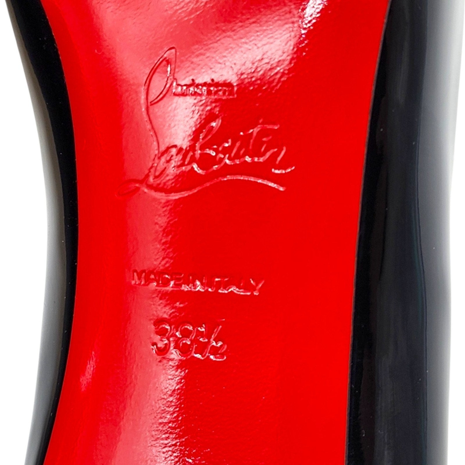 Christian Louboutin Hot Chick Patent Leather Kitten Heel Pumps Black - 7