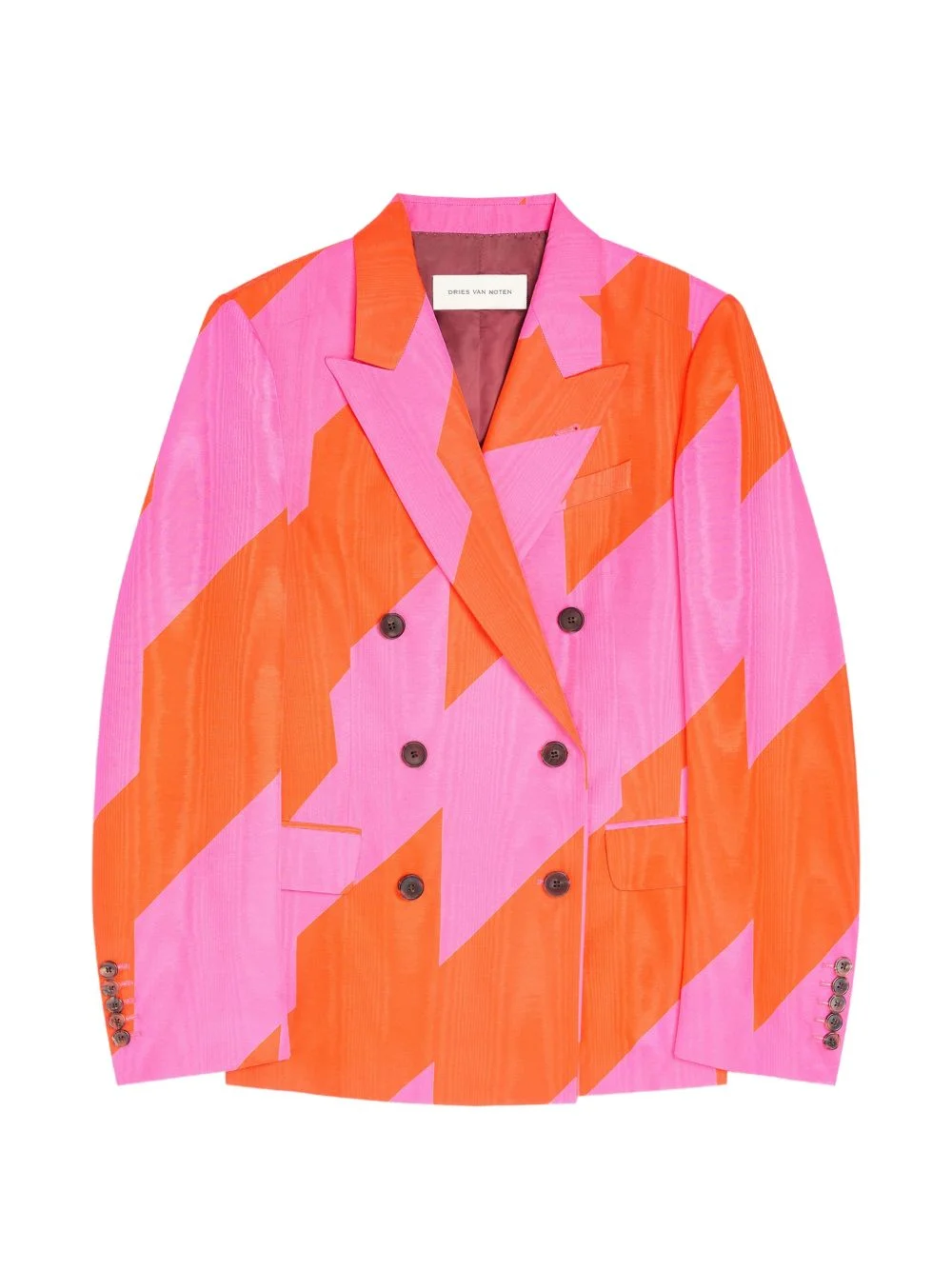 geometric-print double-breasted blazer - 1