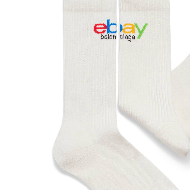 BALENCIAGA Men's Ebay Socks in White outlook