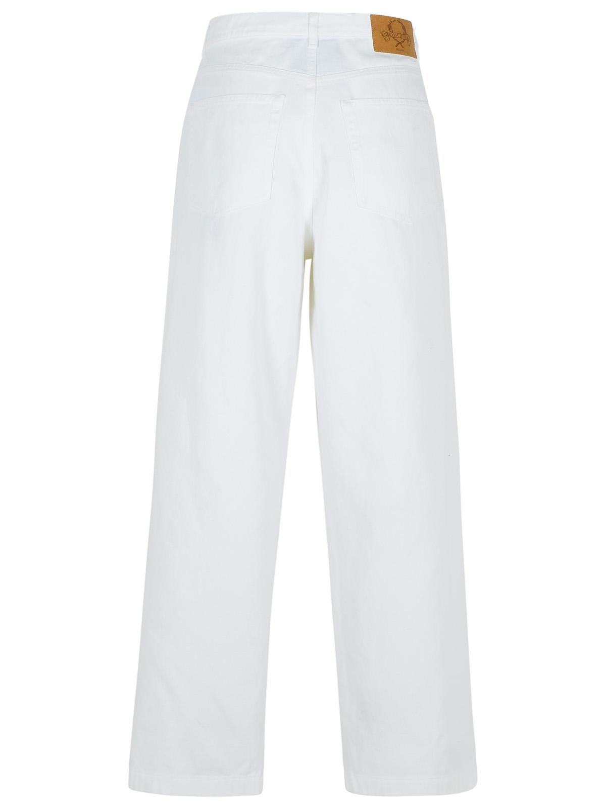 Moschino White Cotton Pants Men - 3
