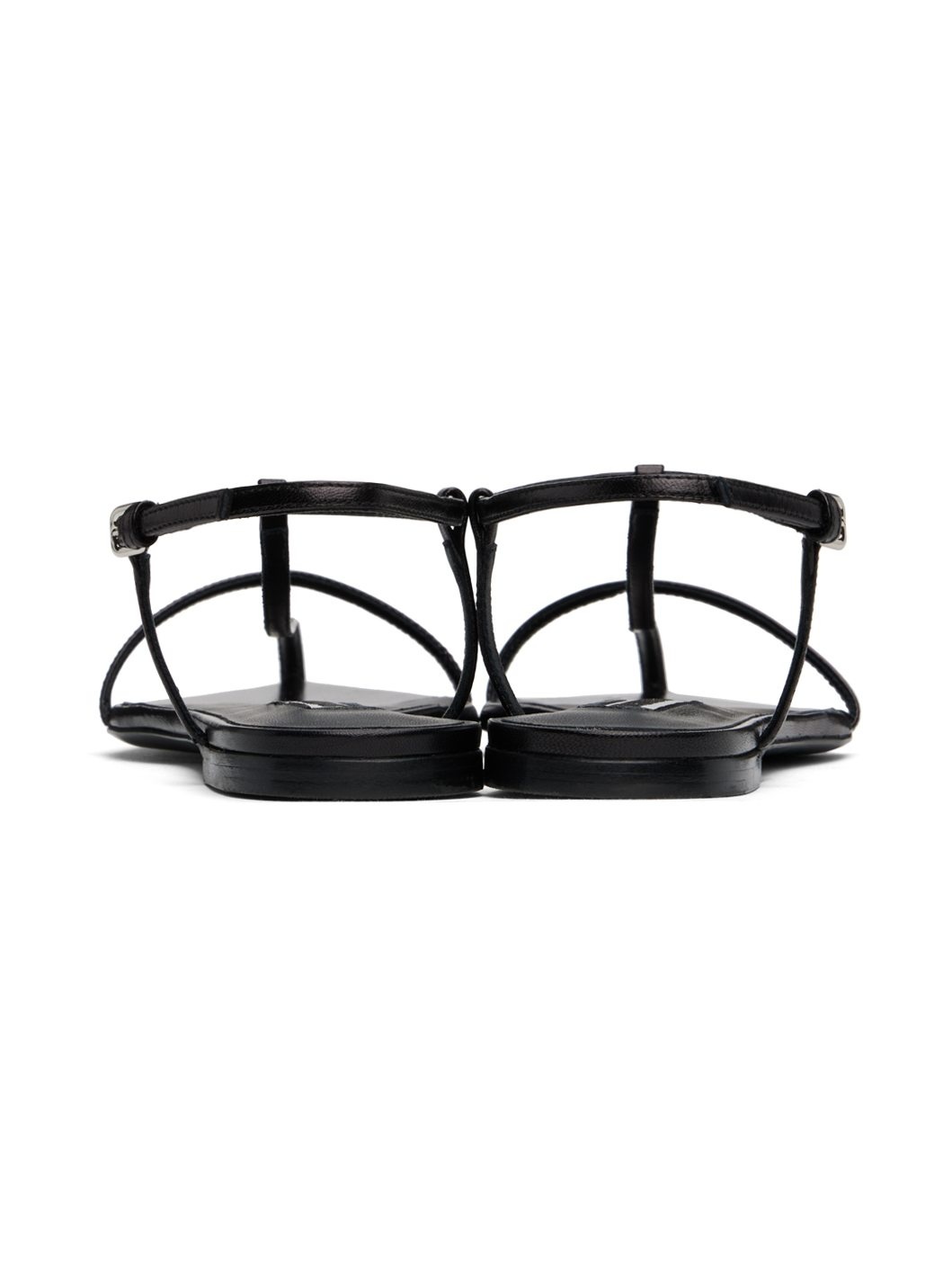 Black Flat Sandals - 2