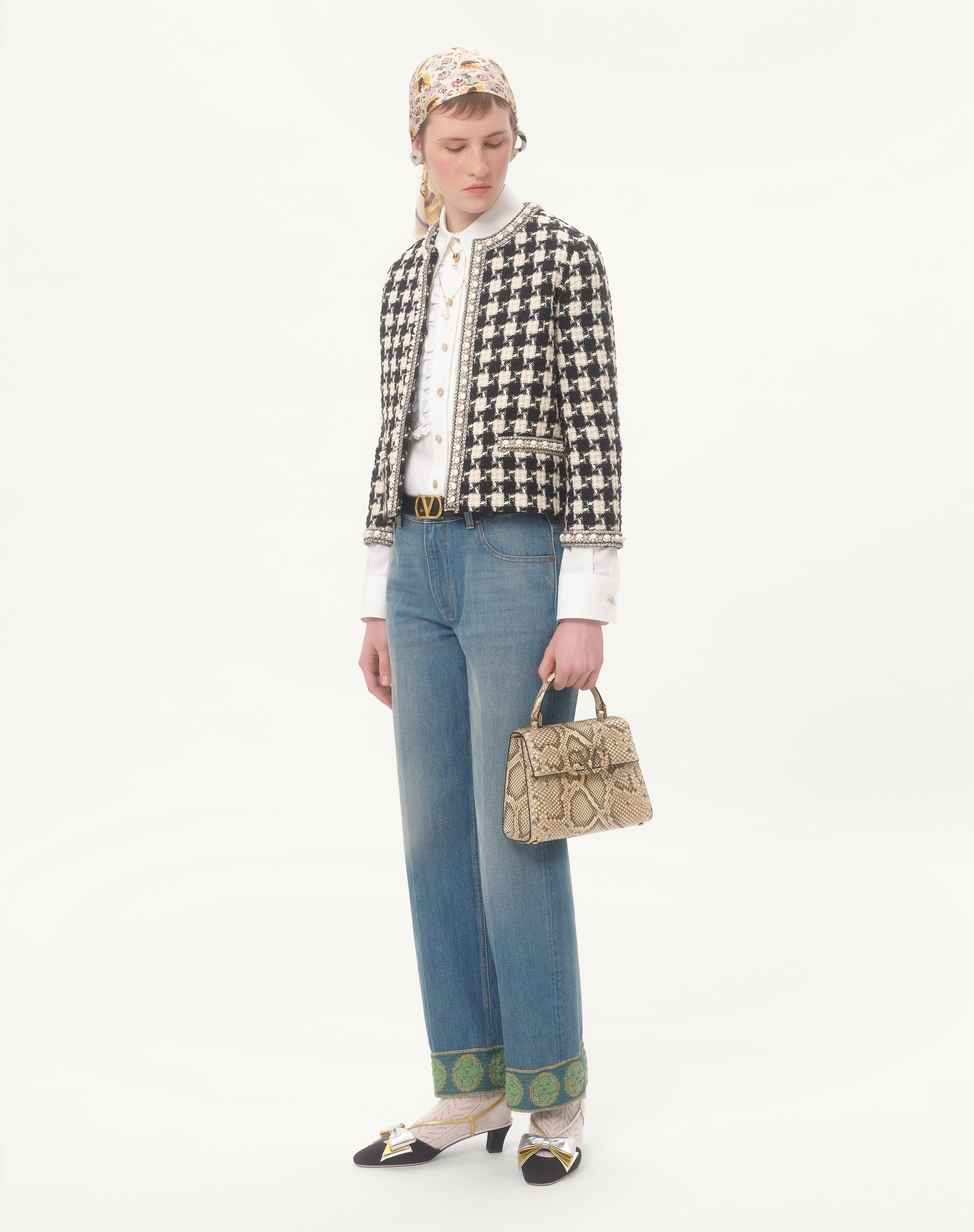 VALENTINO GARAVANI VSLING SMALL PYTHON HANDBAG - 2