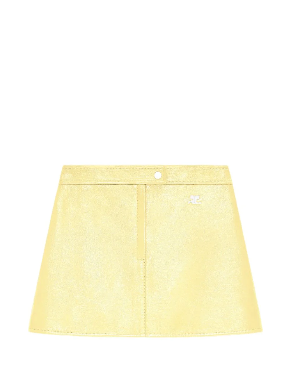 vinyl-effect mini skirt - 1
