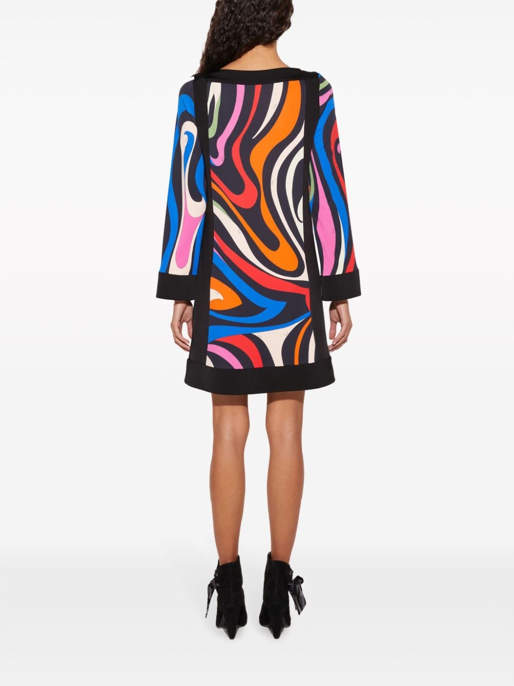 Marmo-print shift minidress - 4