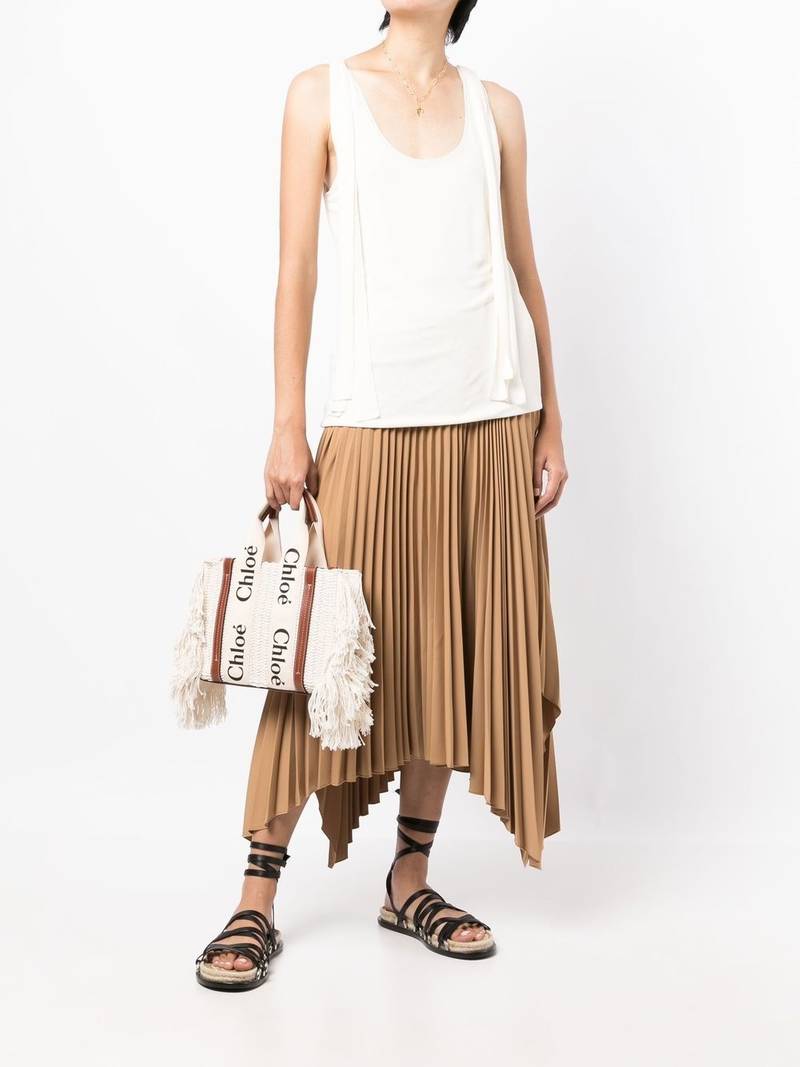 Chloé strap detail U-neck tank top outlook