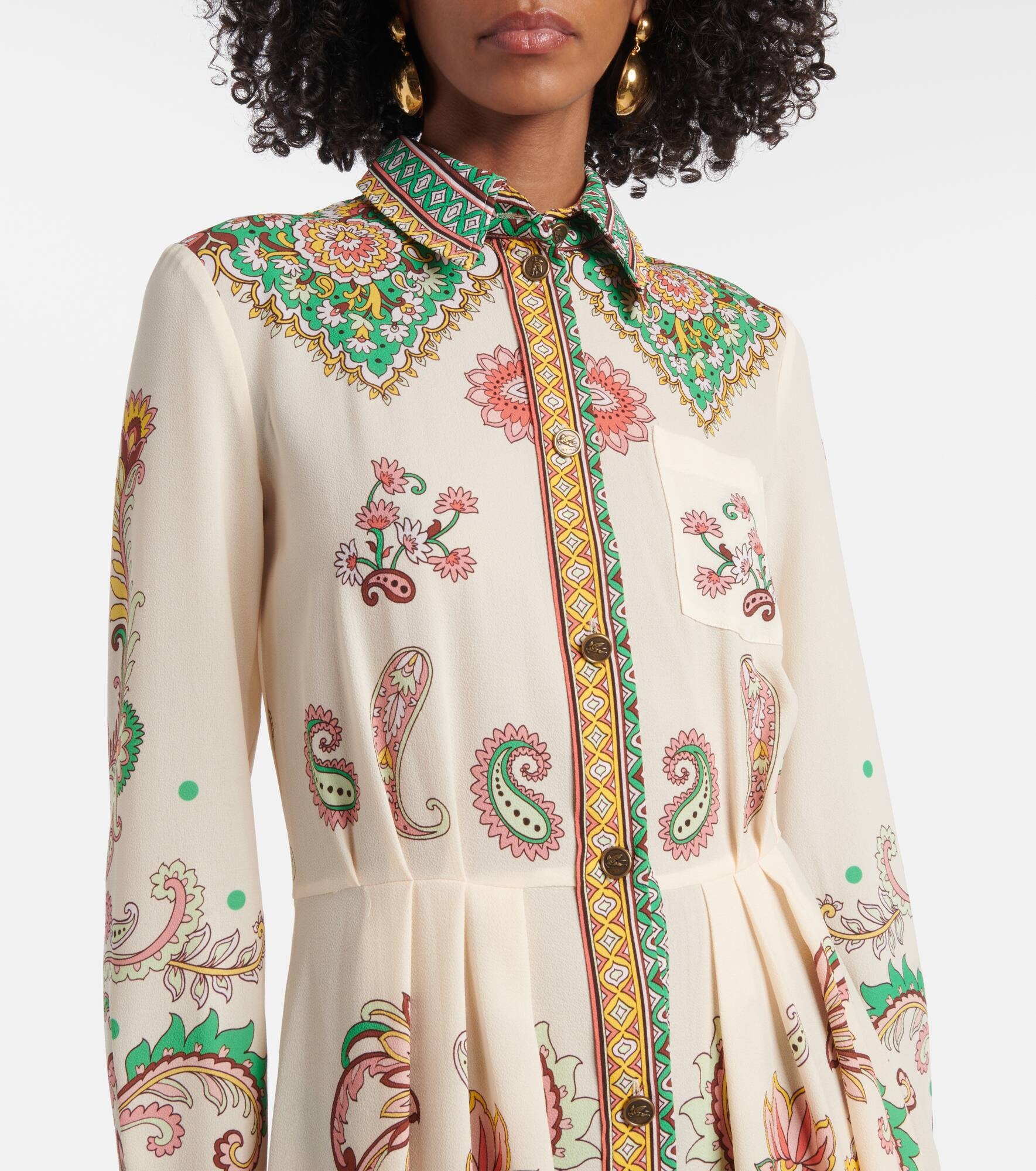 Paisley midi dress - 4