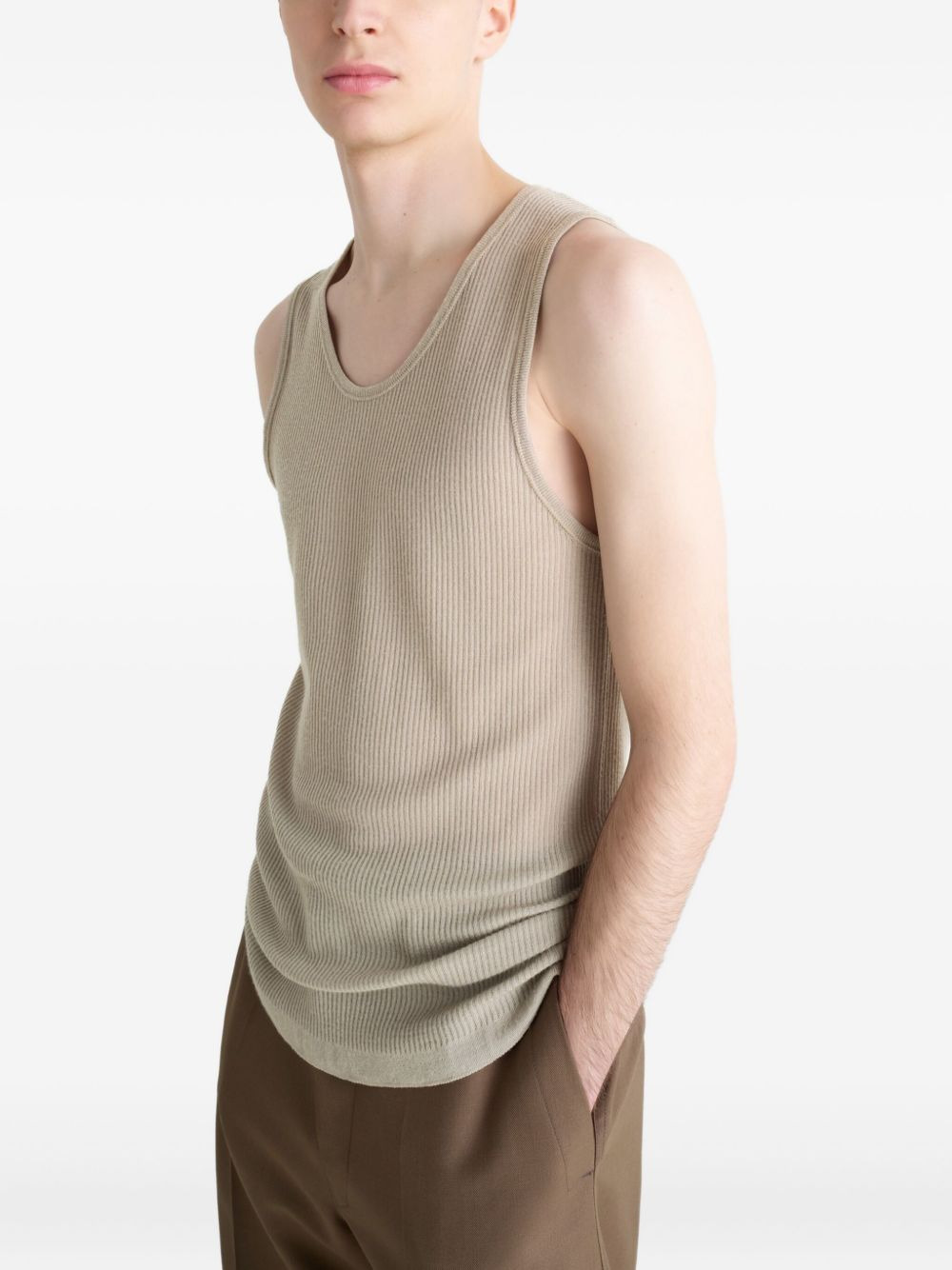 ribbed crewneck tank top - 3