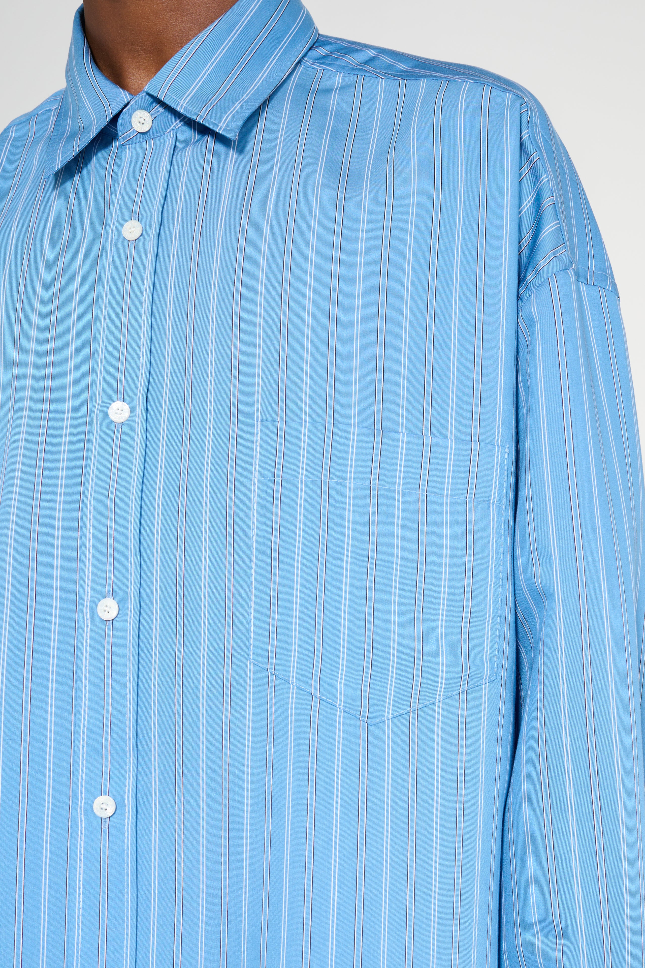ACNE STUDIOS BUTTON-UP SHIRT BLUE - 5