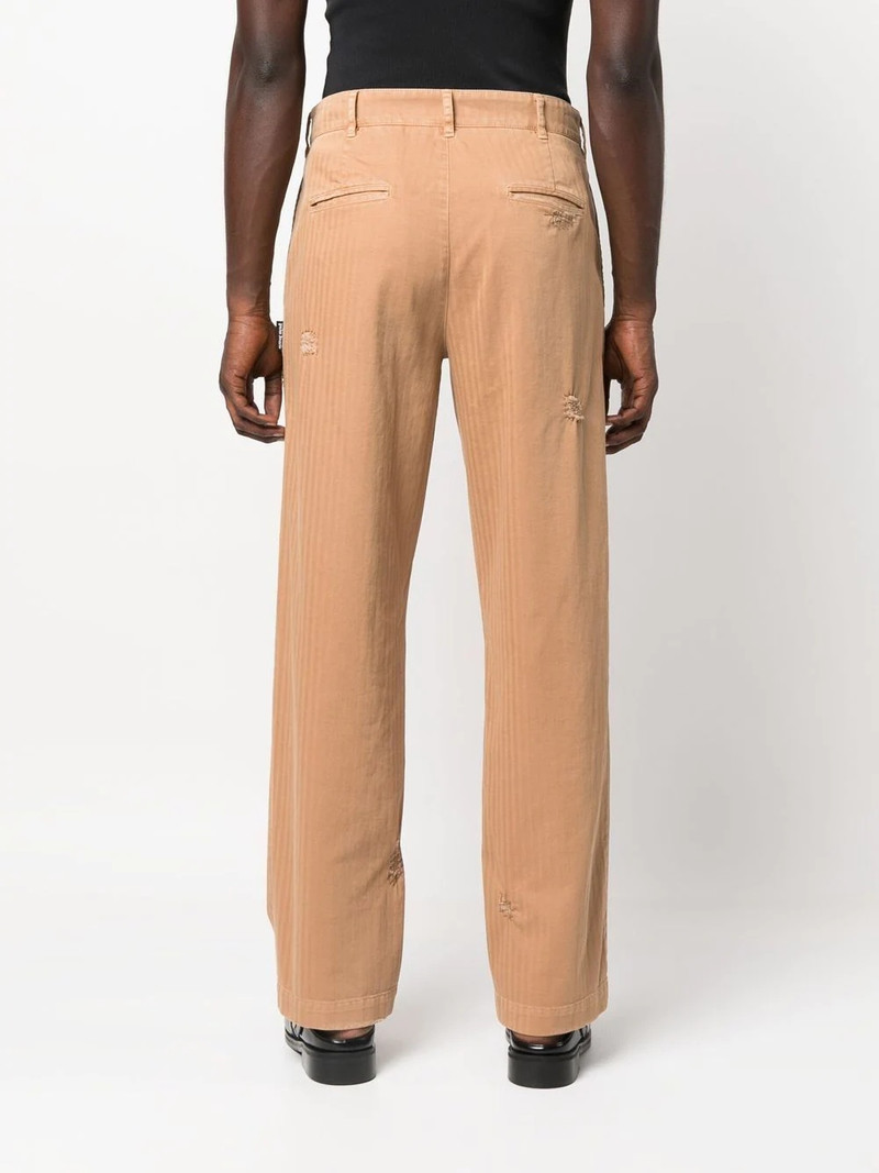 ripped-detail straight-leg trousers 4