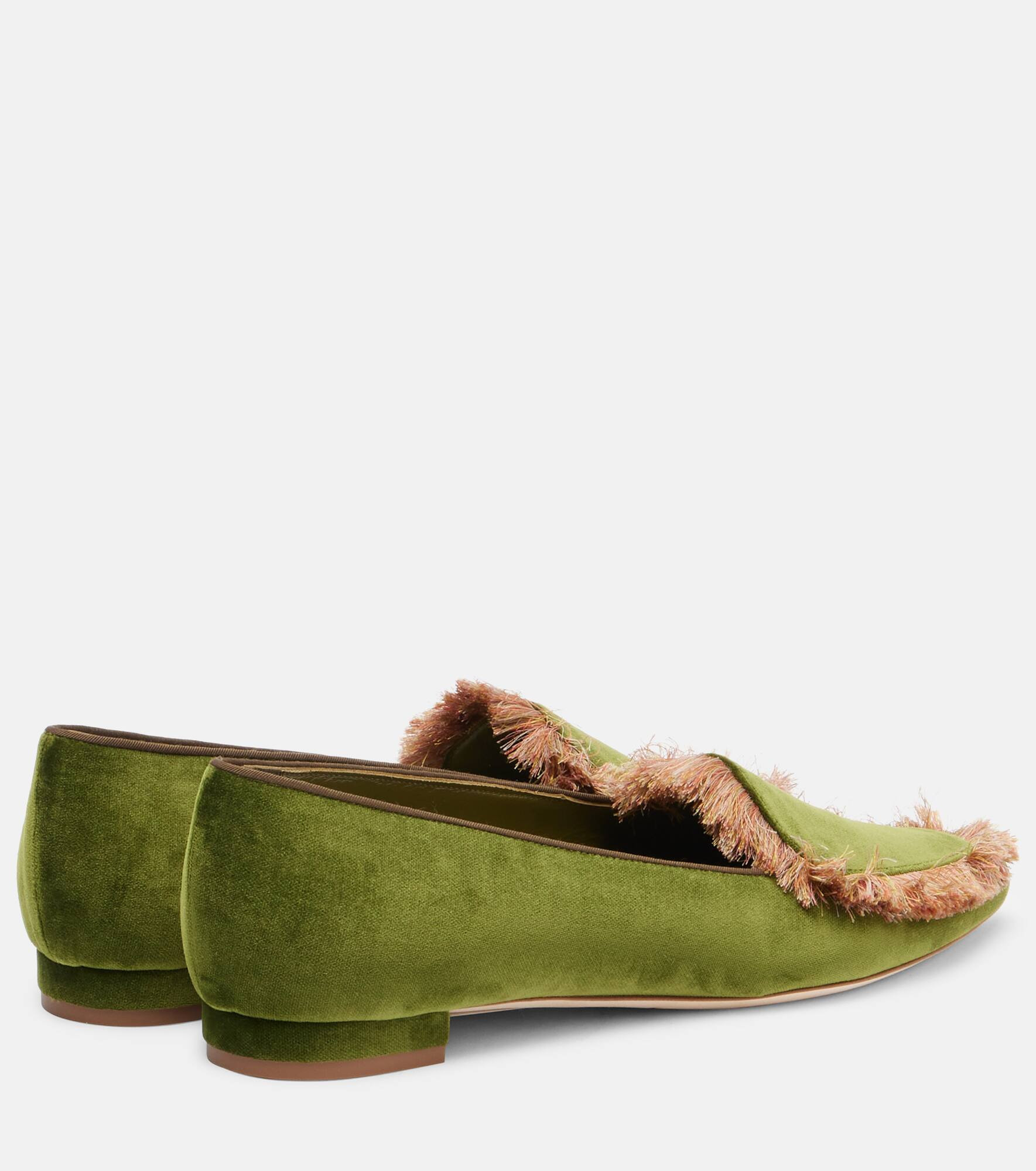 Agofran fringed velvet loafers - 2