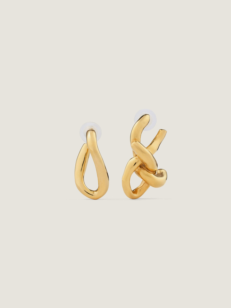 CHAIN LINK ASYMMETRIC EARRINGS IN METAL 1