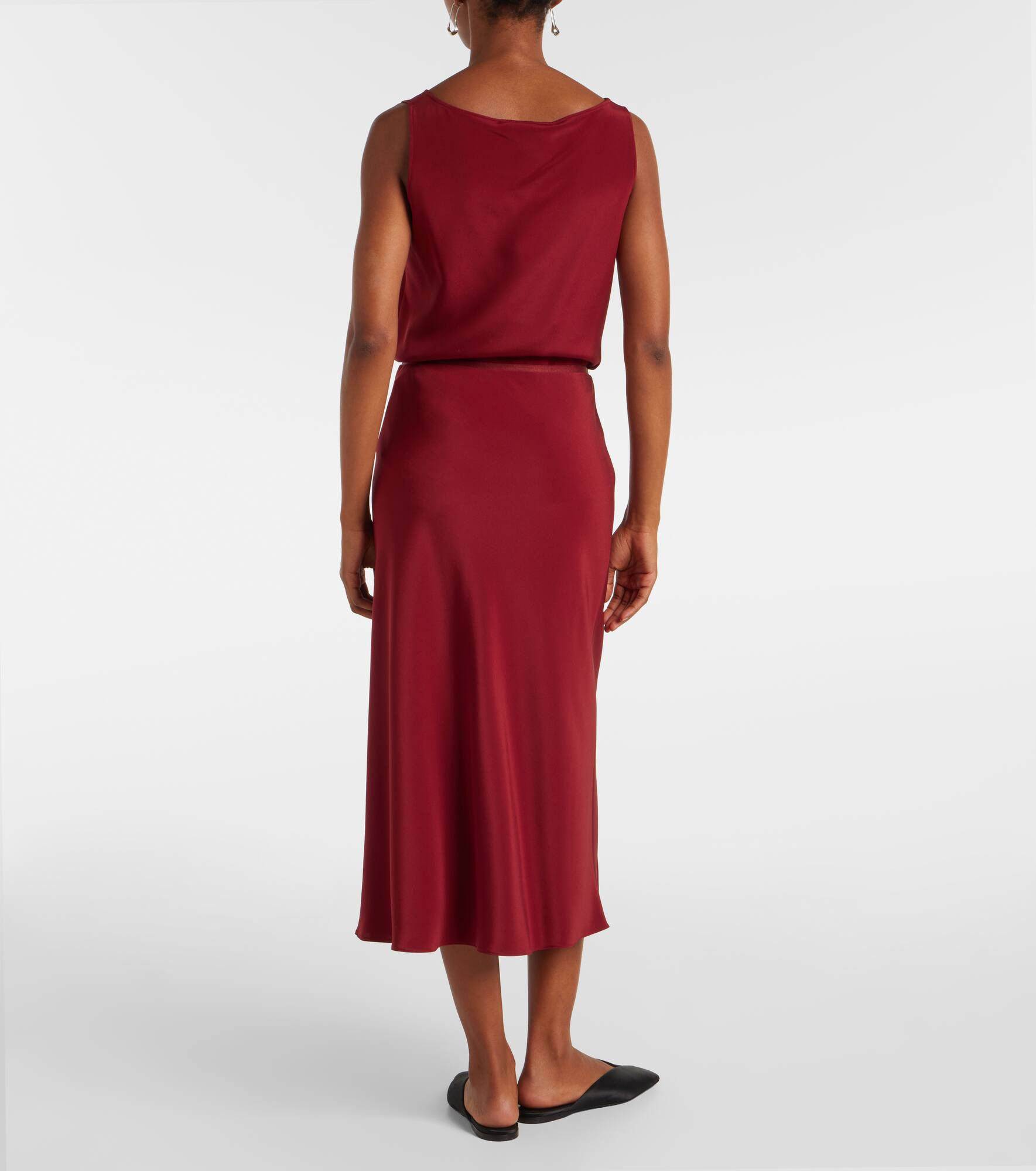 Borbona silk-blend midi skirt - 3