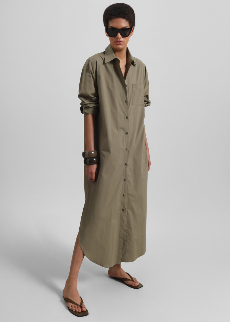 Helena Shirt Dress - Khaki 2