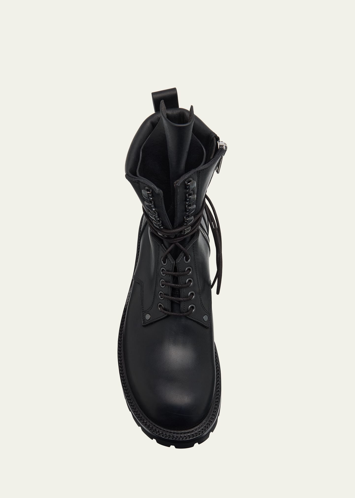 Men's Army Low Leather Lace-Up Boots - 5