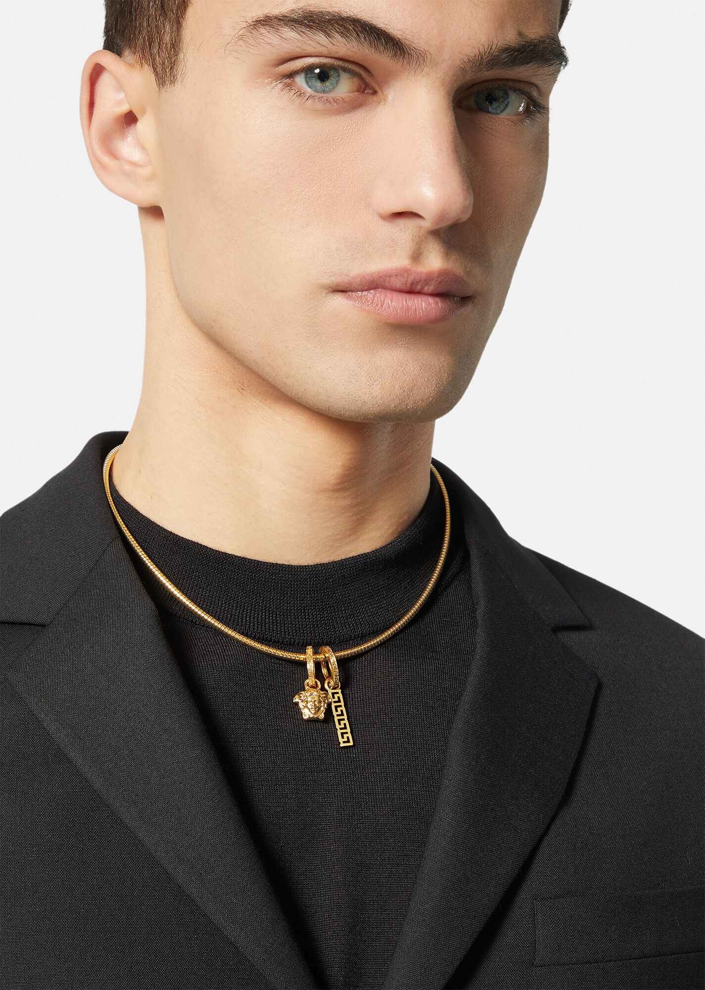 Medusa Greca Charms Necklace - 3