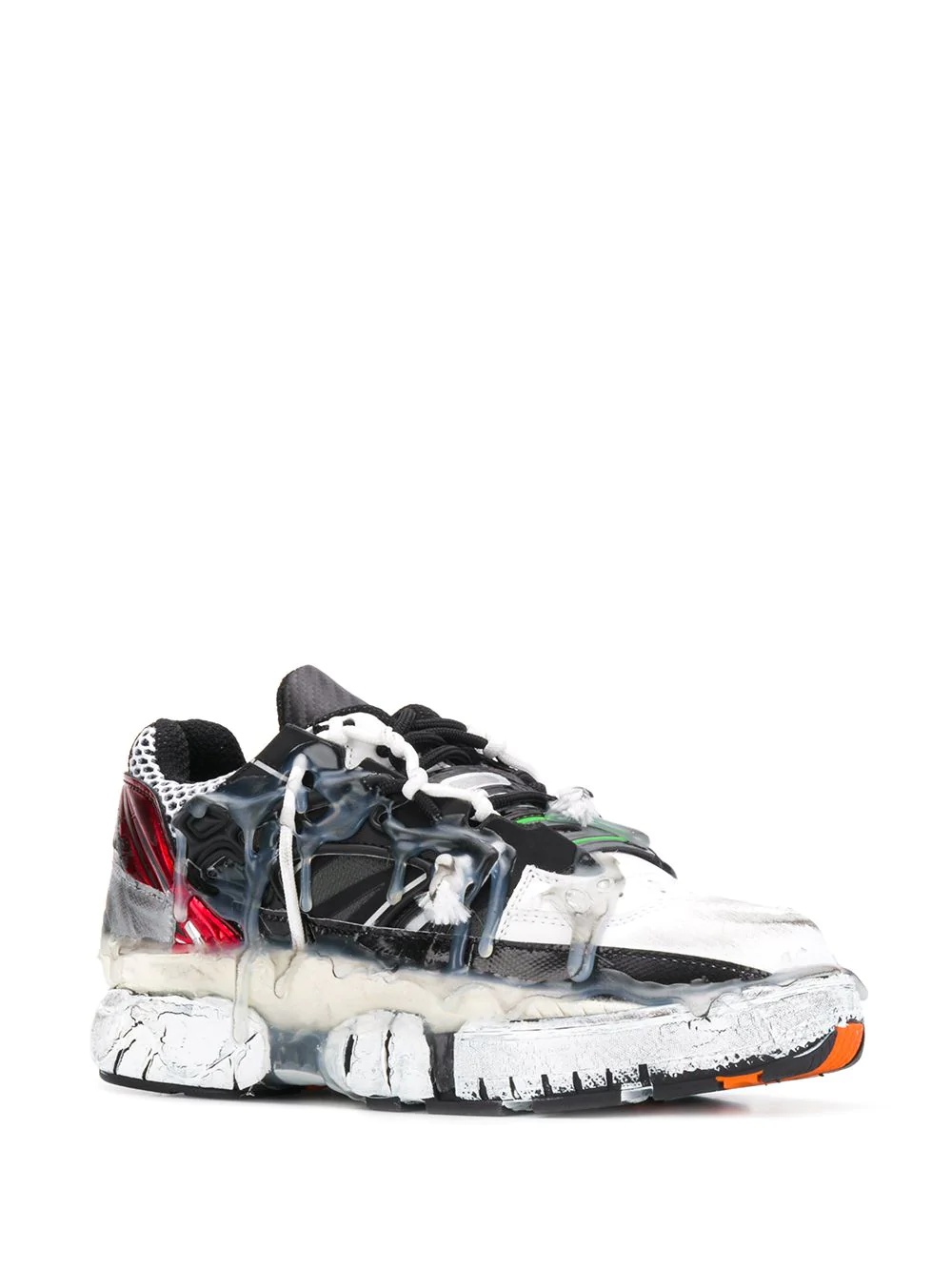 distressed drip-effect sneakers - 2