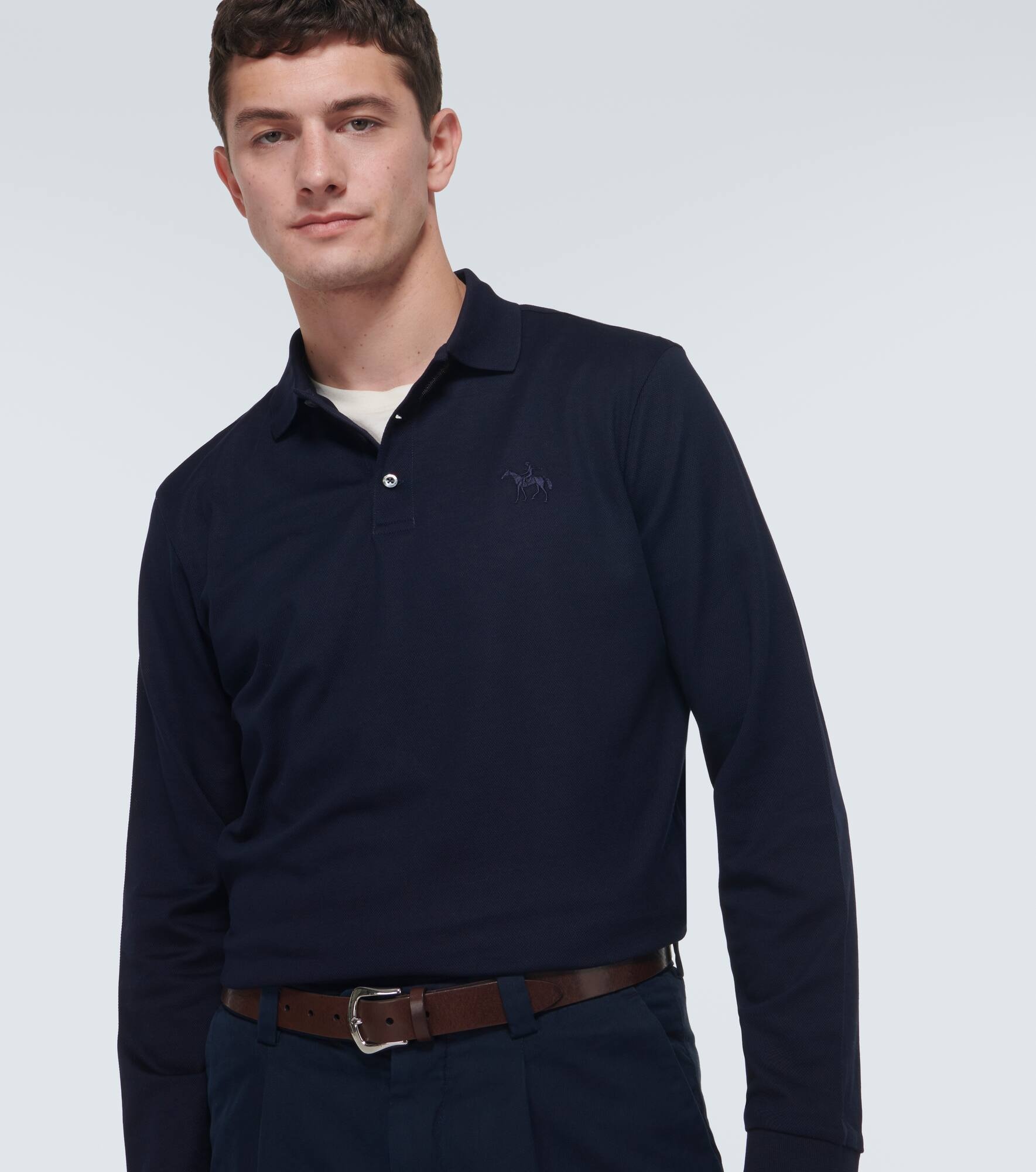 Cotton piqué polo shirt - 5