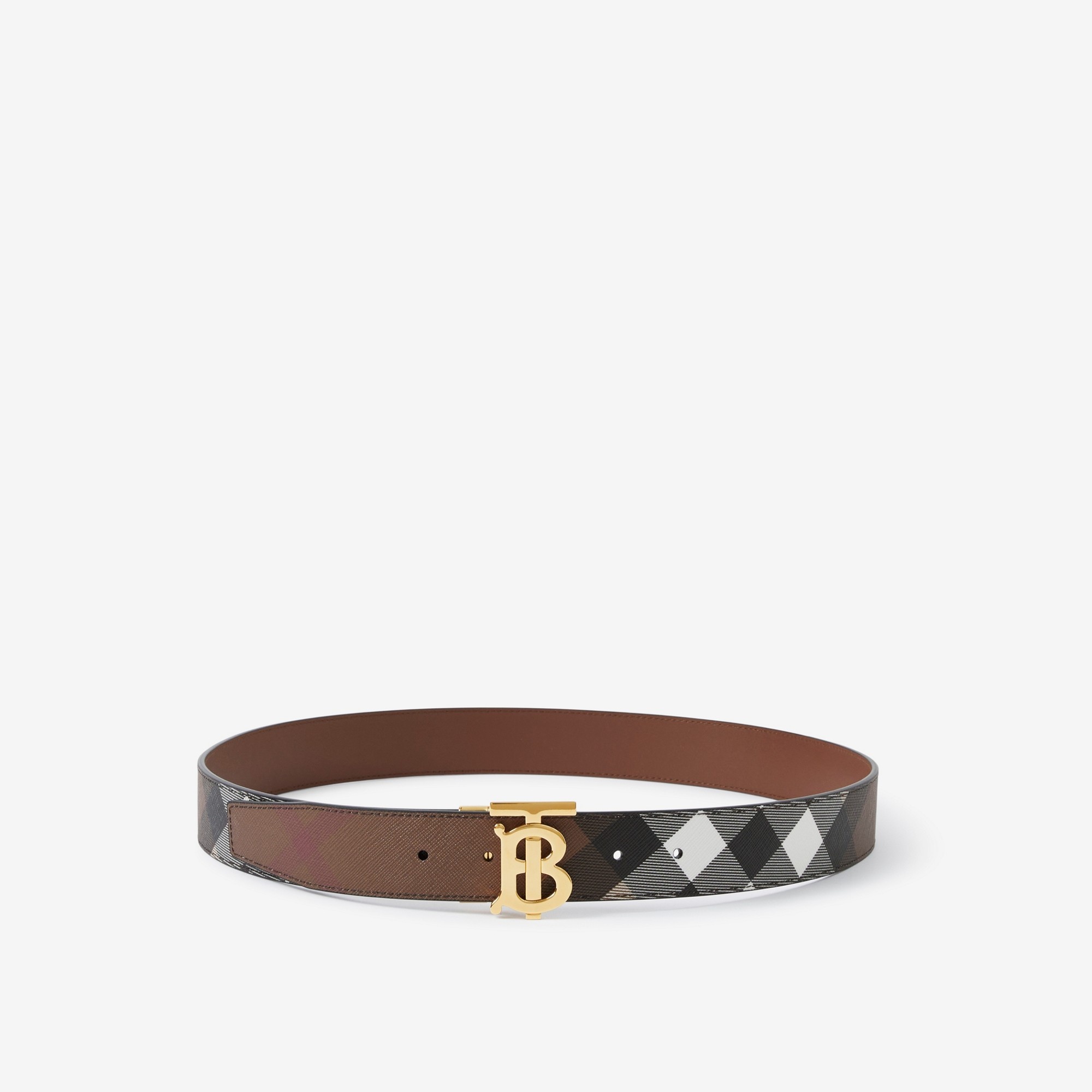 Reversible Monogram Motif Check Belt - 1
